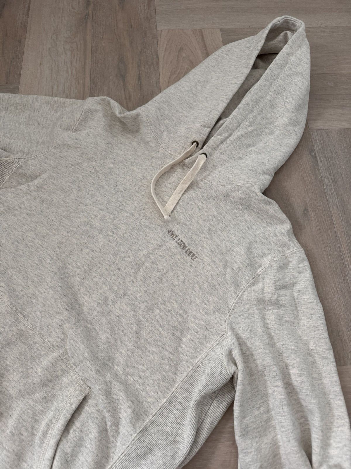 Aime Leon Dore ALD Tonal Oatmeal Uniform Logo Hoodie Size US XL / EU 56 / 4 - 2 Thumbnail