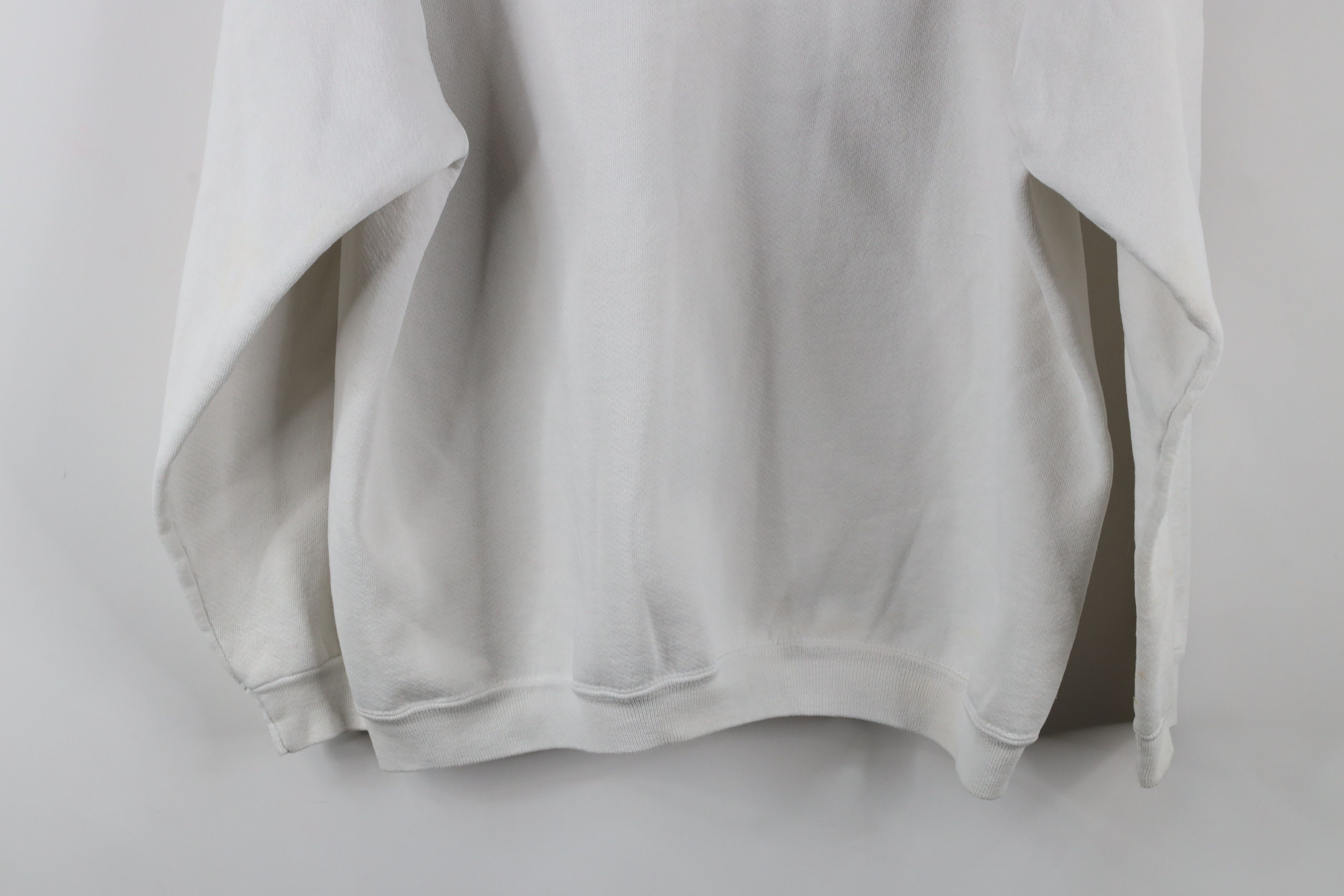 Vintage Vintage 90s Streetwear Blank Crewneck Sweatshirt White Size XL / US 12-14 / IT 48-50 - 12 Thumbnail