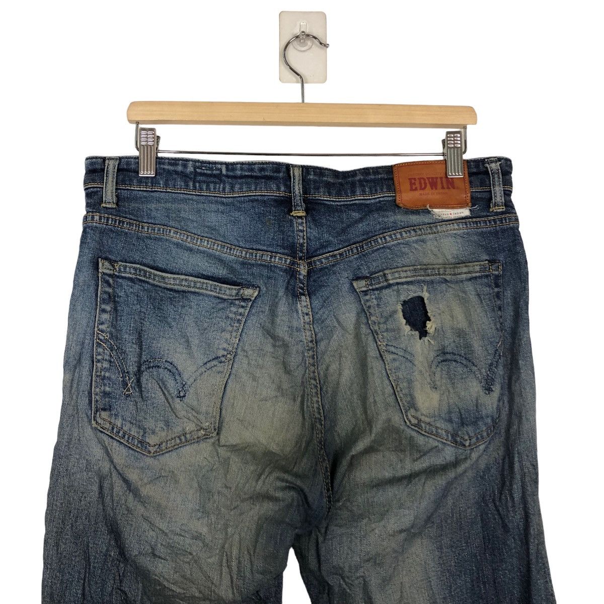 Japanese Brand 🔥90’s Vintage Distressed Denim Jeans Edwin Size US 34 / EU 50 - 8 Thumbnail