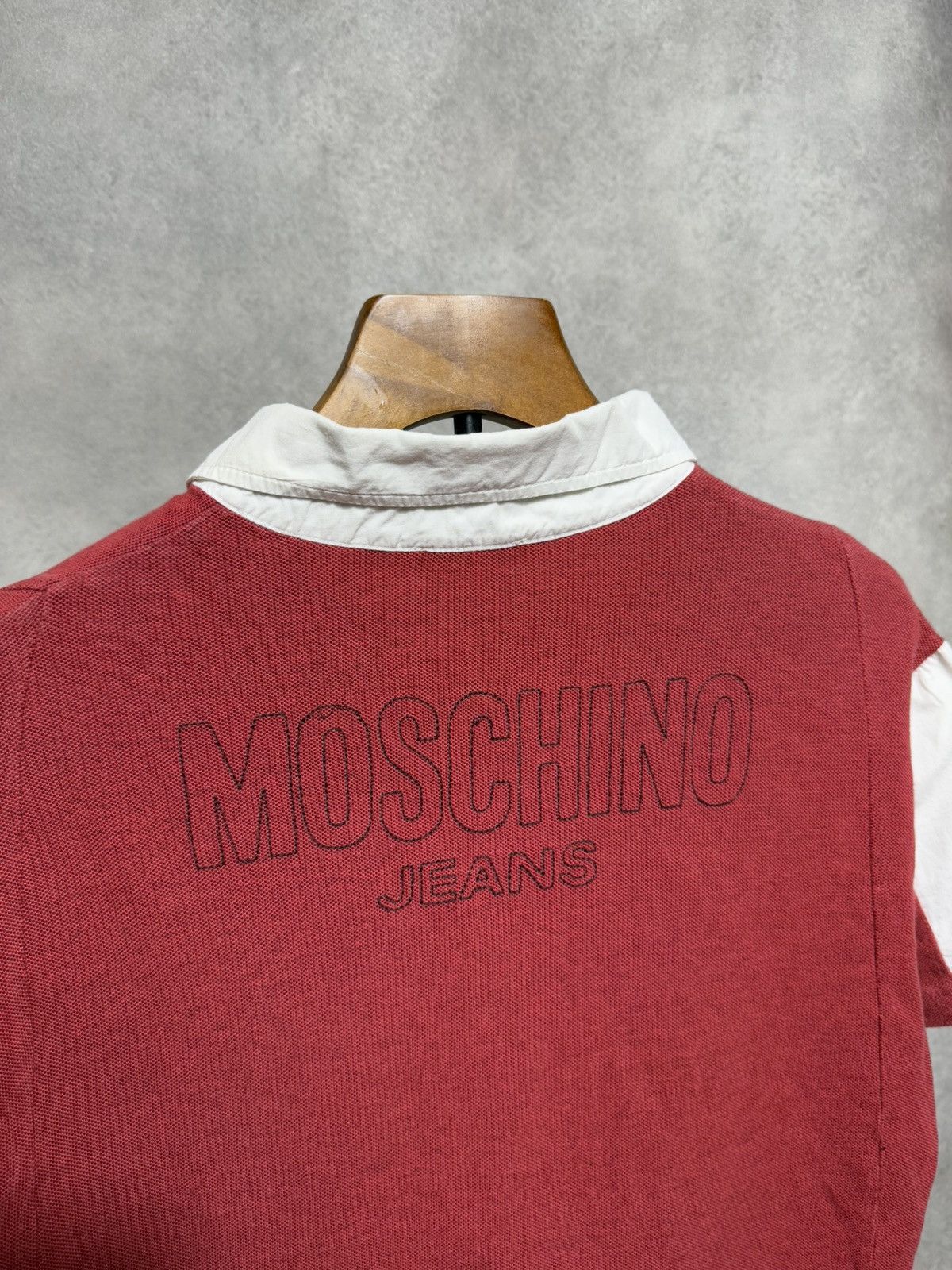 Designer × Moschino × Vintage Moschino Jeans Red Vintage 80s Polo Man XL Size US XL / EU 56 / 4 - 6 Thumbnail