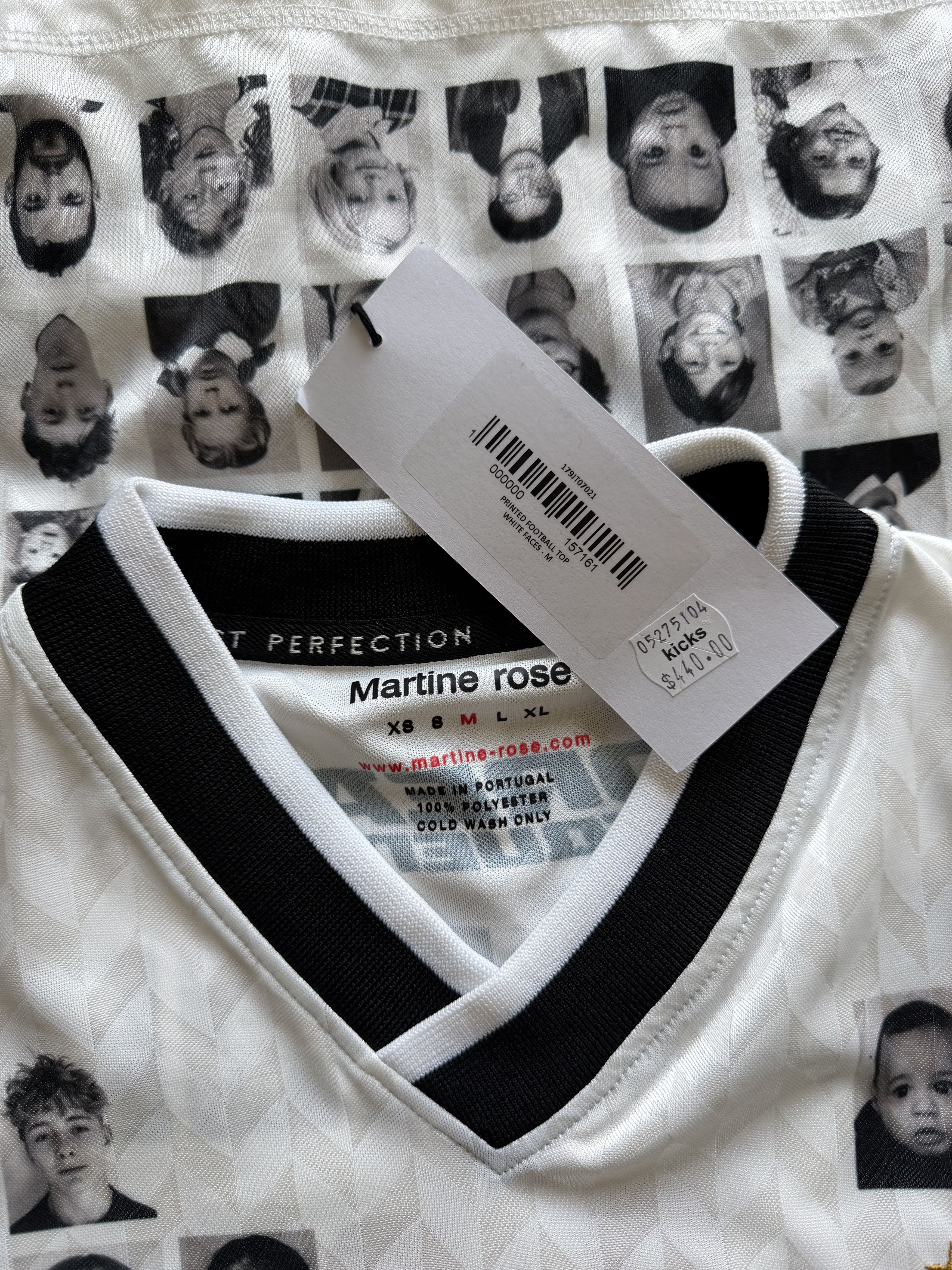 Martine Rose Martine Rose Printed Faces Football Top in White Size US M / EU 48-50 / 2 - 8 Thumbnail