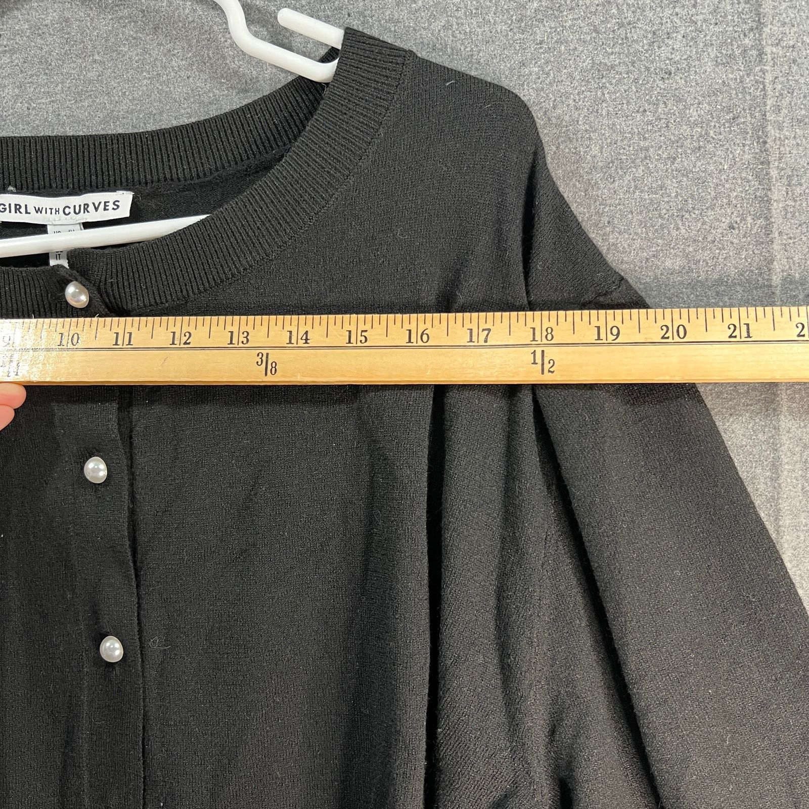 Other Girl With Curves Novelty Sueater Cardigan Black, Size 1X Size XL / US 12-14 / IT 48-50 - 9 Thumbnail