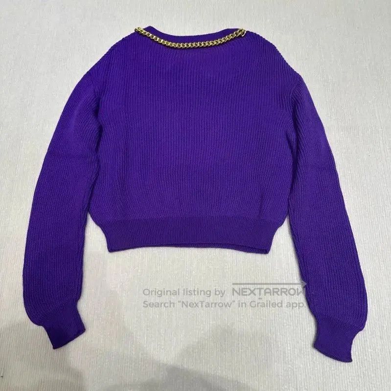 Other Moschino Purple Knit Sweater with Embellishments . Size M / US 6-8 / IT 42-44 - 2 Thumbnail