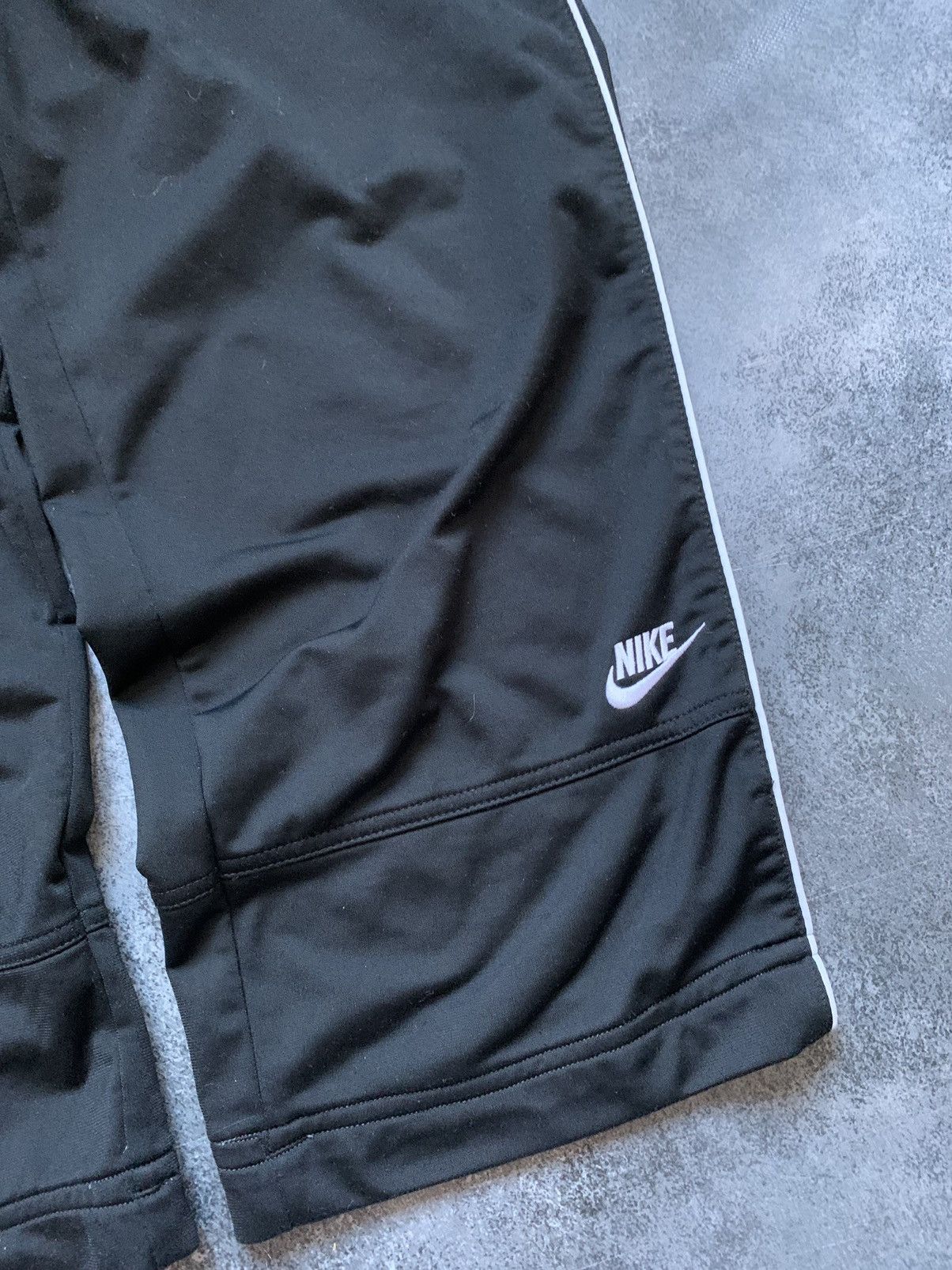 Nike × Vintage Vintage Nike Track Pants Drill Y2K style Swoosh Size US 33 - 3 Thumbnail
