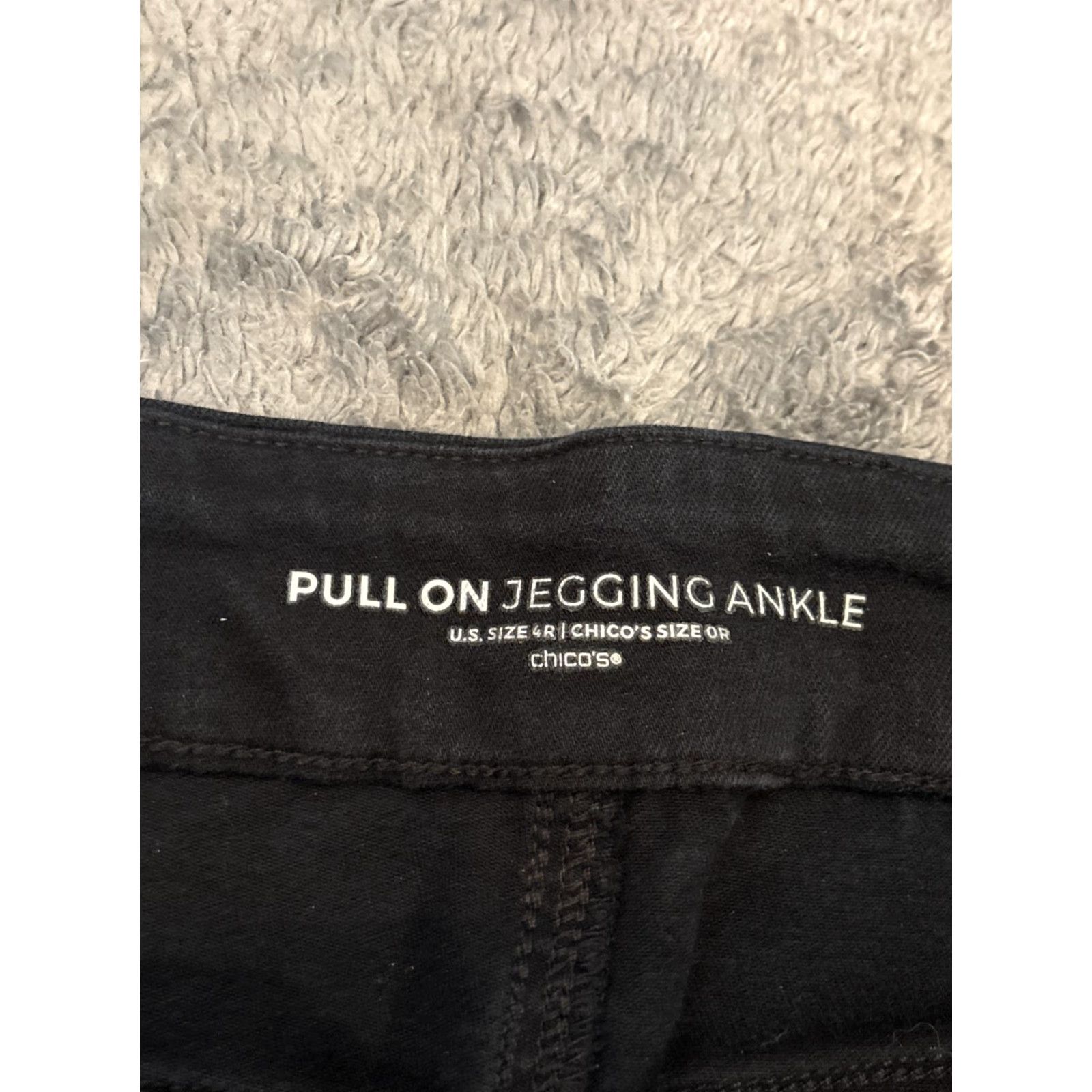 Vintage Chico's Pull On Jegging Ankle Jeans Size 0R Black Stretch City Denim Casual 5-Pocket Regular Womens Jeans Size 25" / US 0 / IT 36 - 2 Thumbnail