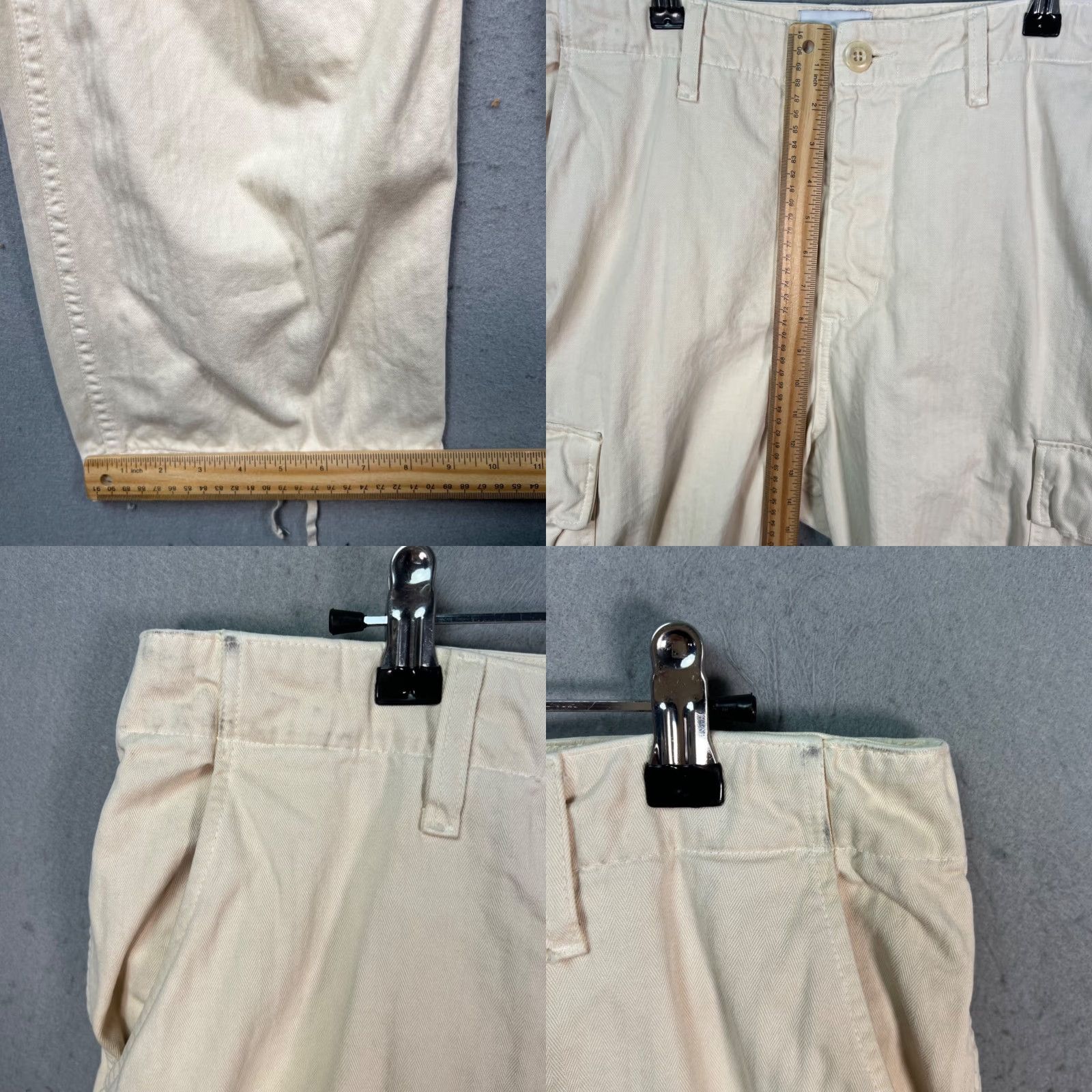 Vintage General Admission Cargo Pants Mens Size 34 Beige 100% Cotton Canvas In USA Cargo Pocket Straight Inseam 30 Size US 34 / EU 50 - 8 Thumbnail