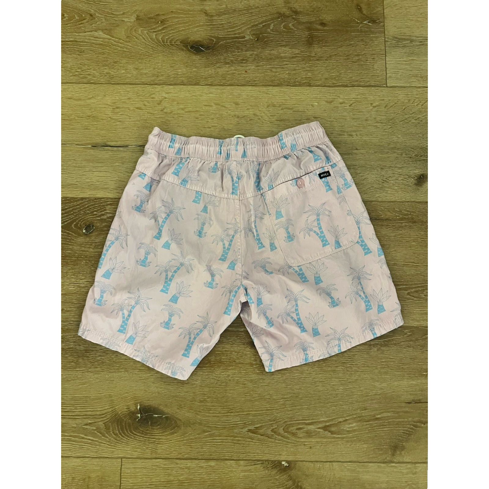 RVCA RVCA Mens Purple Board Shorts Palm Trees Print Size S Size US 29 - 2 Thumbnail