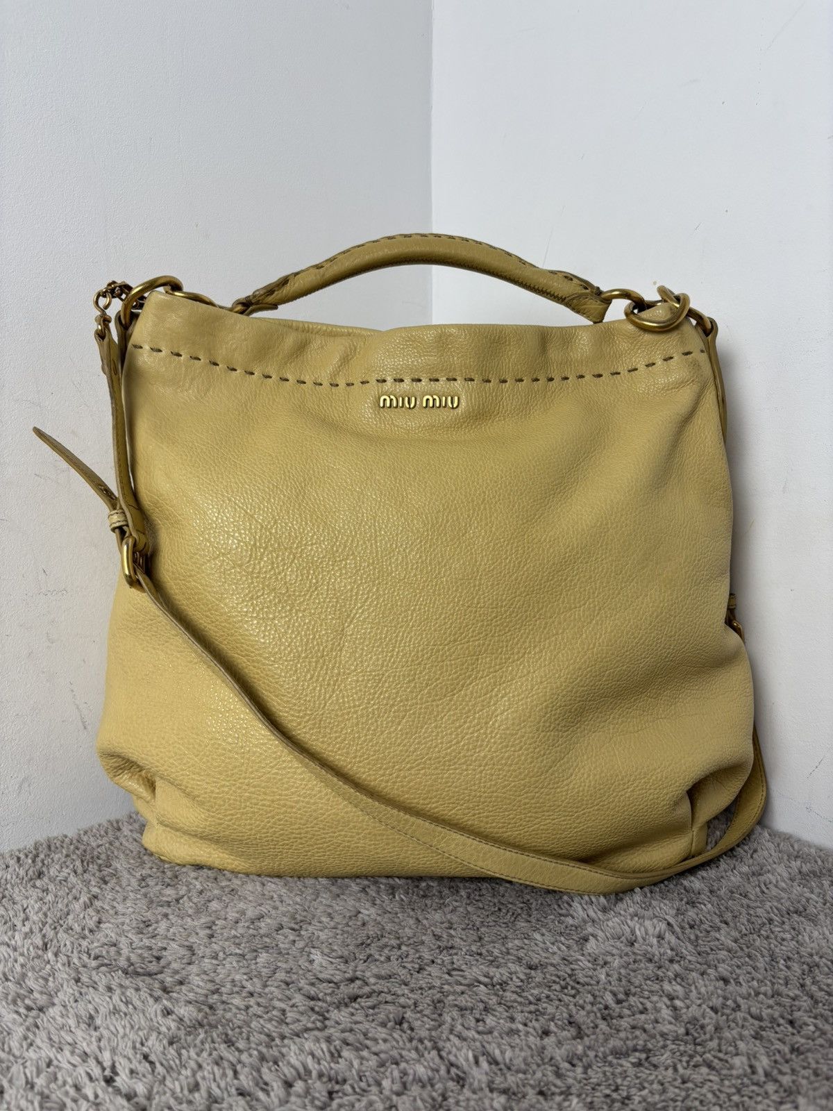 Prada Miu Miu Prada Leather Shoulder Hand Big Bag Size ONE SIZE - 1 Thumbnail