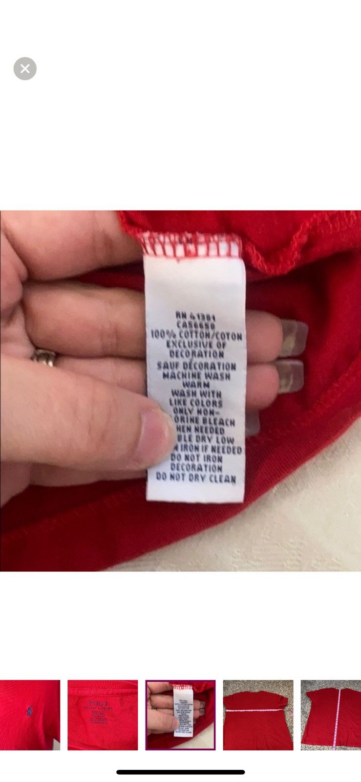 Polo Ralph Lauren Ralph Lauren polo medium red crewneck tee Size US M / EU 48-50 / 2 - 2 Thumbnail