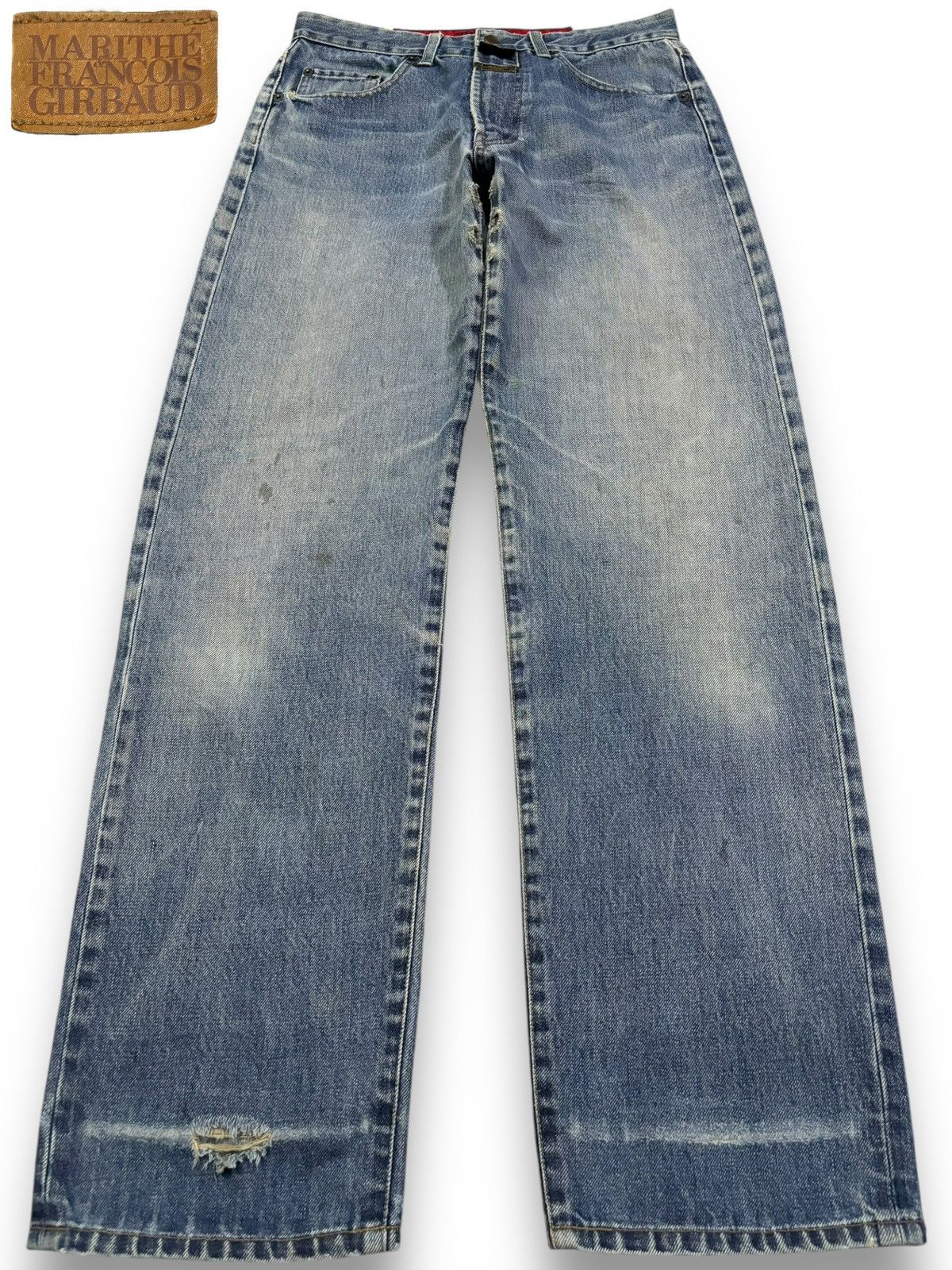Marithe + Francois Girbaud Vintage 90s Marithe Francois Girbaud Baggy Distressed Jeans Size US 30 / EU 46 - 1 Thumbnail
