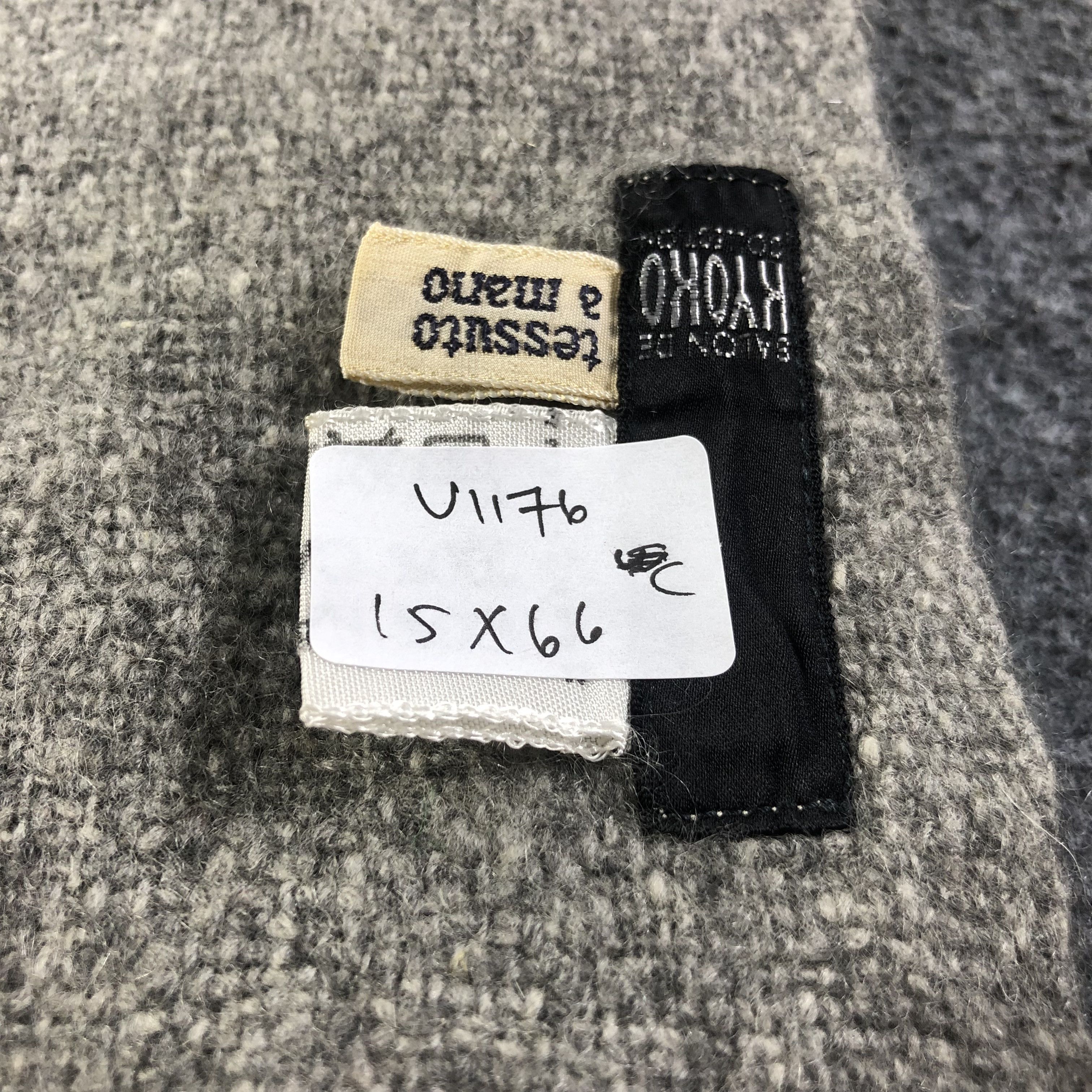 Japanese Brand Salon de Kyoko Tessuto a mano Cashmere Scarf Muffler V1176 Size ONE SIZE - 12 Thumbnail