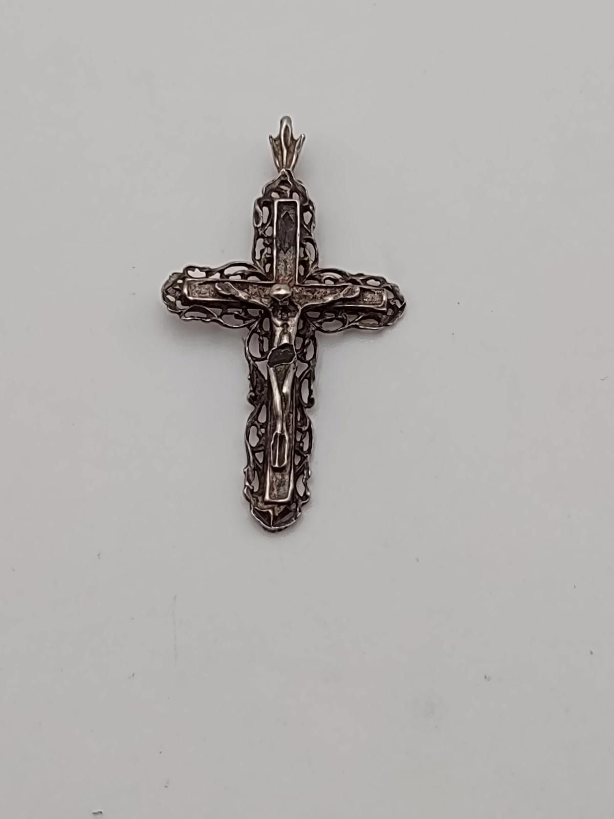 Other Sterling Silver Filigree Crucifix Cross Pendant 925 Size ONE SIZE - 1 Thumbnail