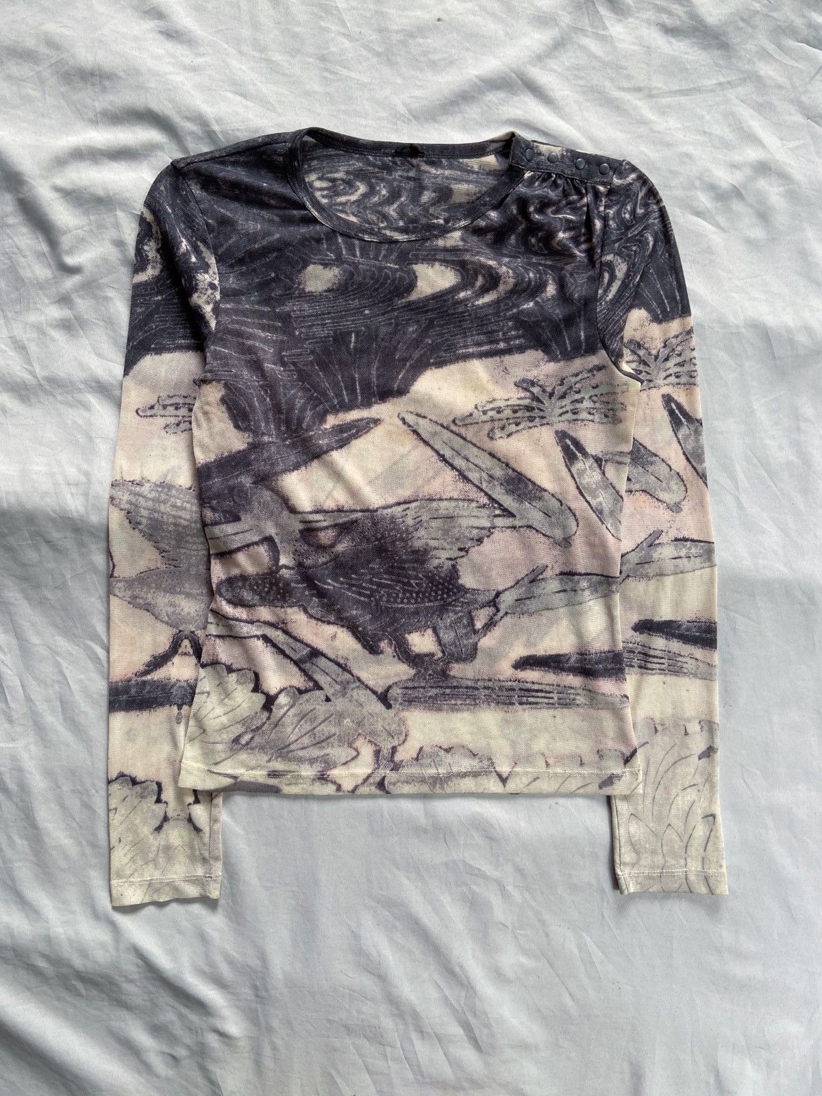 If Six Was Nine JAPANESE BRAND MESH TOP PRINTED LONG SLEEVE Size US S / EU 44-46 / 1 - 3 Thumbnail