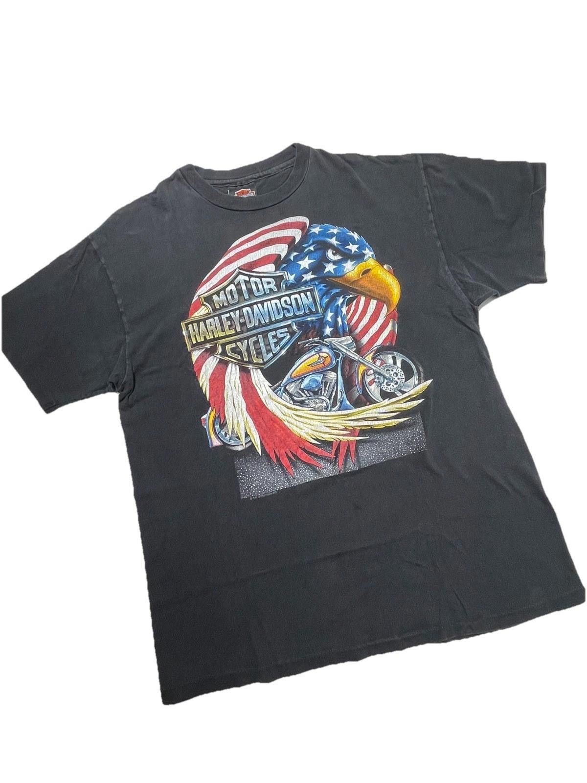 Harley Davidson Vintage Harley Davidson Eagle Single Stitch Shirt L Thrashed Size US L / EU 52-54 / 3 - 1 Thumbnail