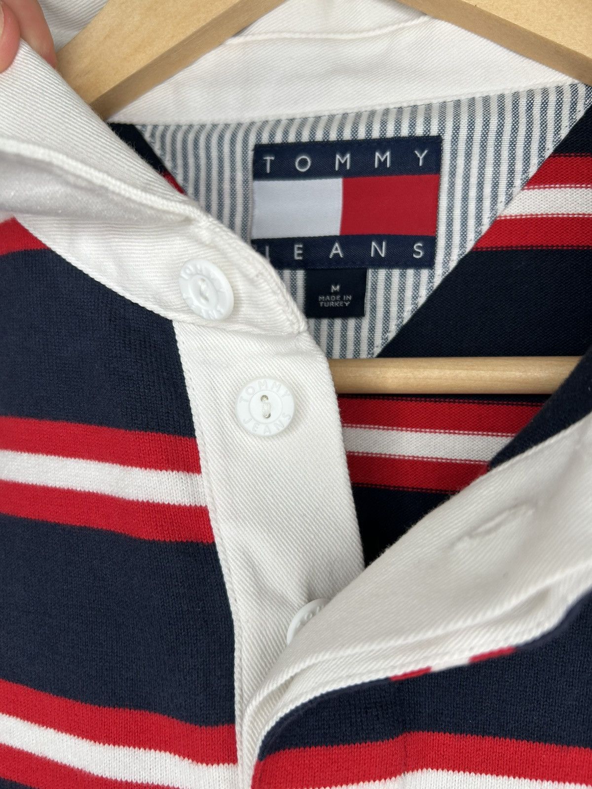 Tommy Hilfiger Tommy Jeans Crest Striped Rugby Top Size US M / EU 48-50 / 2 - 8 Thumbnail