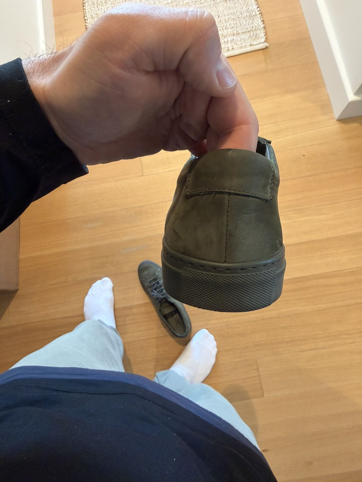 Common Projects Common Projects Achilles Low Sz 44 Dark Green Suede Size US 11 / EU 44 - 6 Thumbnail