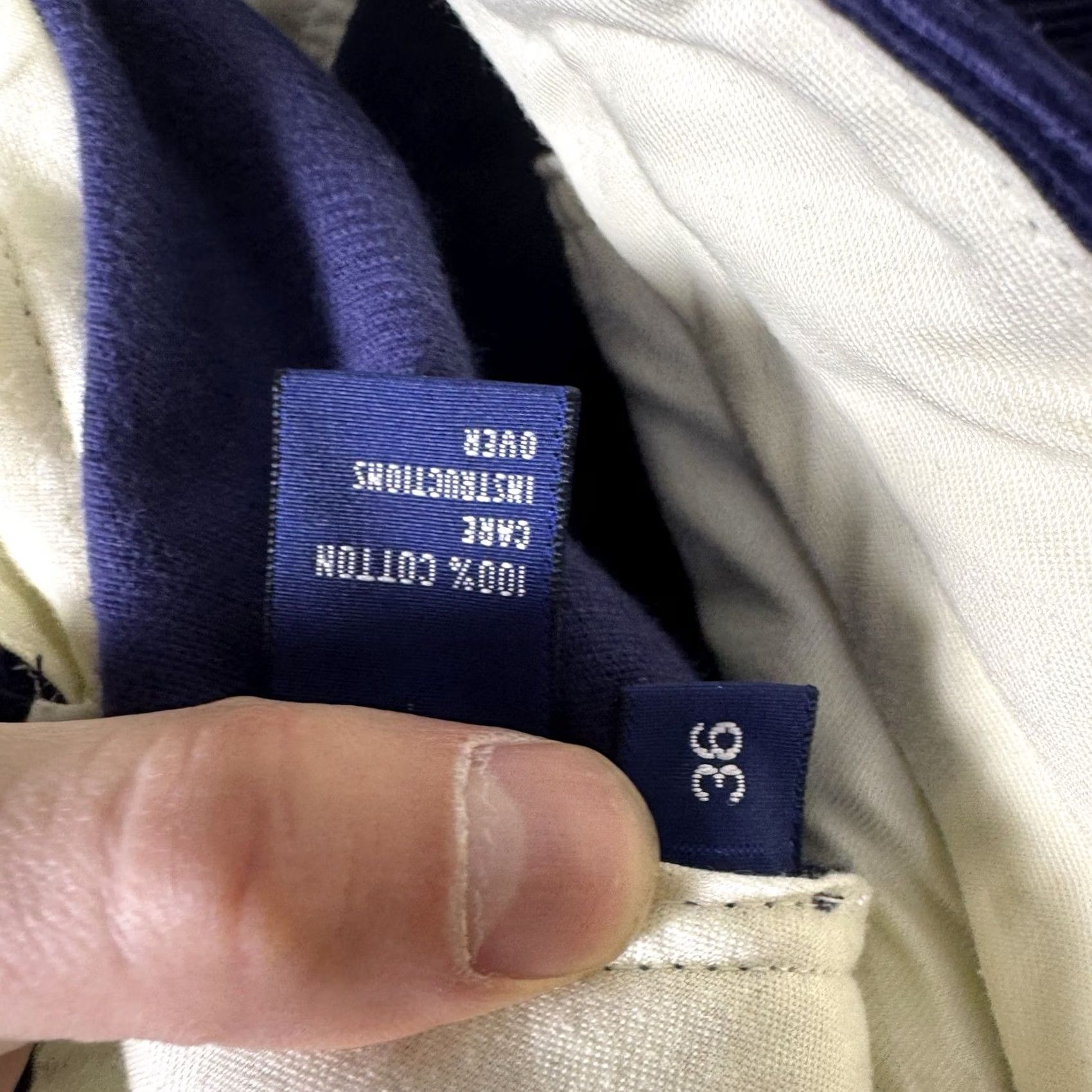 Polo Ralph Lauren Polo Ralph Lauren 90s Corduroy Chino Pants Men 36x34 - Golf Crest Wale VTG - Sale (Blue - 90s) Size US M / EU 48-50 / 2 - 6 Thumbnail