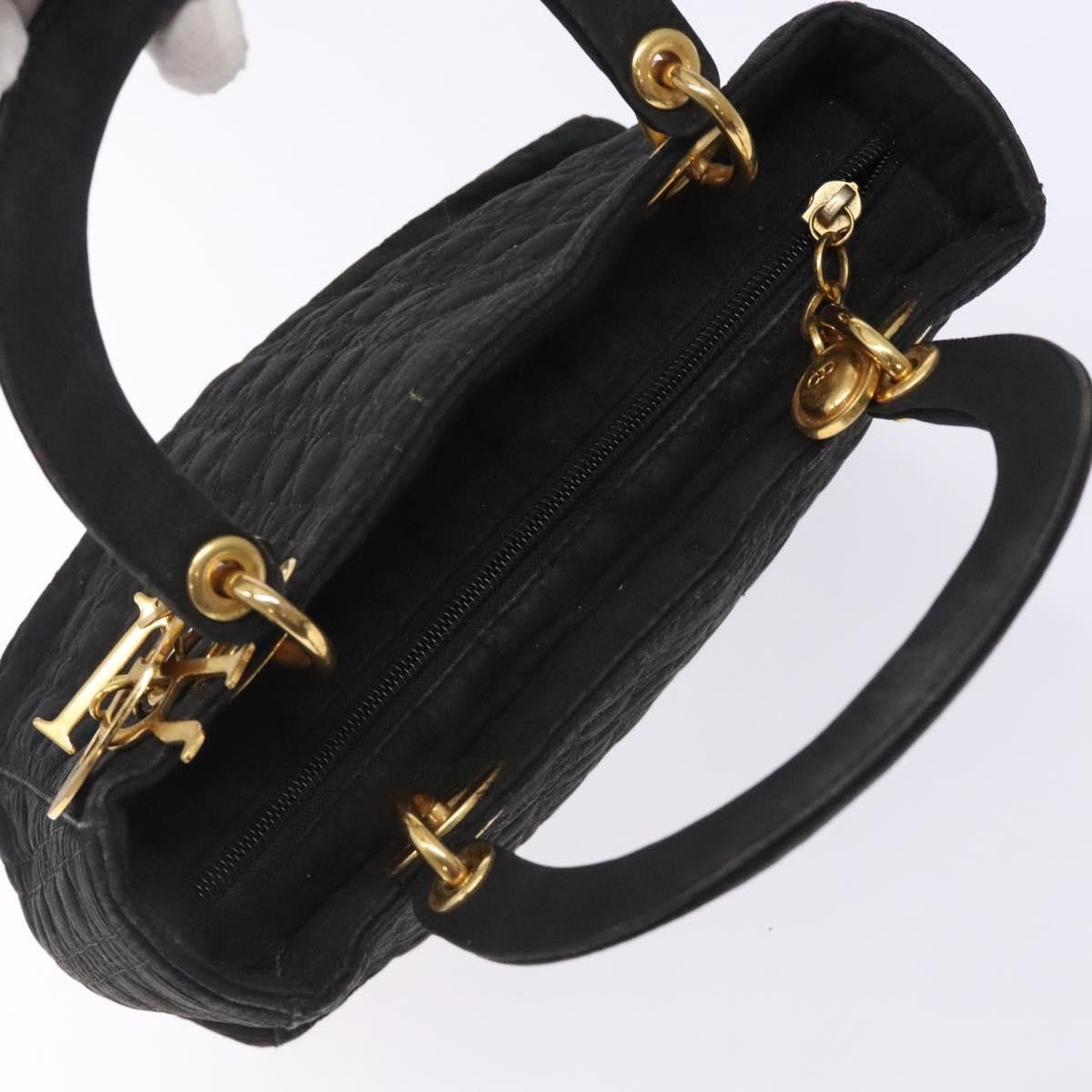 Dior DIOR Canage Hand Bag Nylon Black Gold Size ONE SIZE - 6 Thumbnail