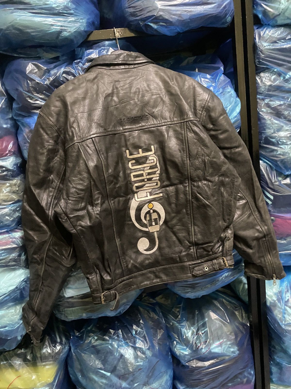 Other Vintage t.c electronic FORCE Real Leather Jacket Embroidered Size US M / EU 48-50 / 2 - 15 Thumbnail