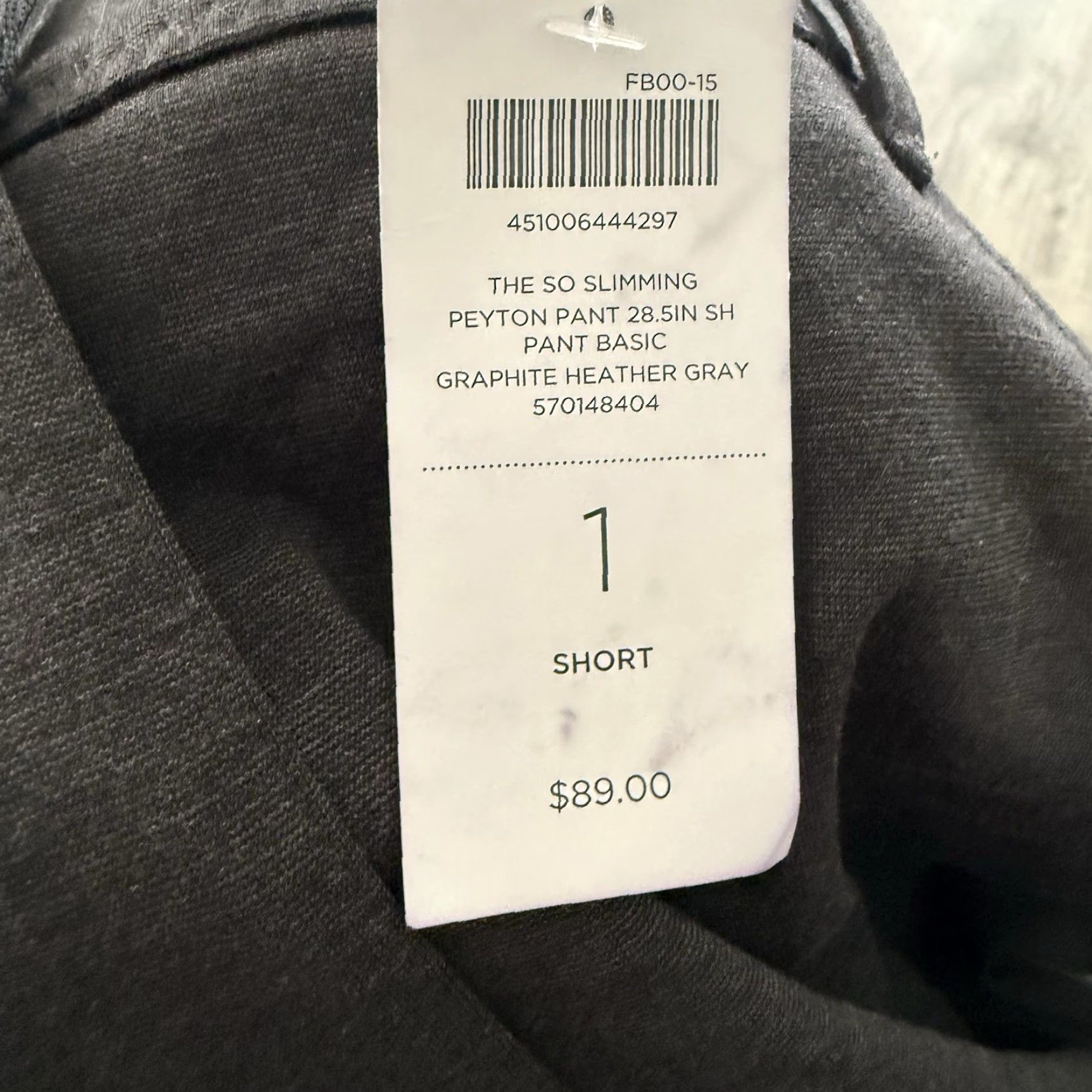 Vintage Chicos The So Slimming Peyton Pant 1 Short Gray Dress Pants Slim Tapered Flat Front Zip Casual Business Girls Womens 33 in Waist Short Size 25" / US 0 / IT 36 - 6 Thumbnail