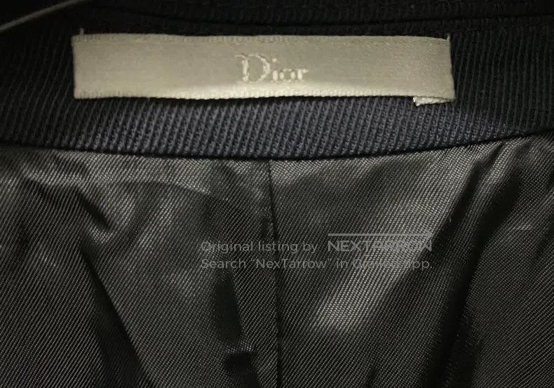 Dior Dior Navy Blue Shoulder White Line Frayed Destroyed Suit Size US L / EU 52-54 / 3 - 3 Thumbnail