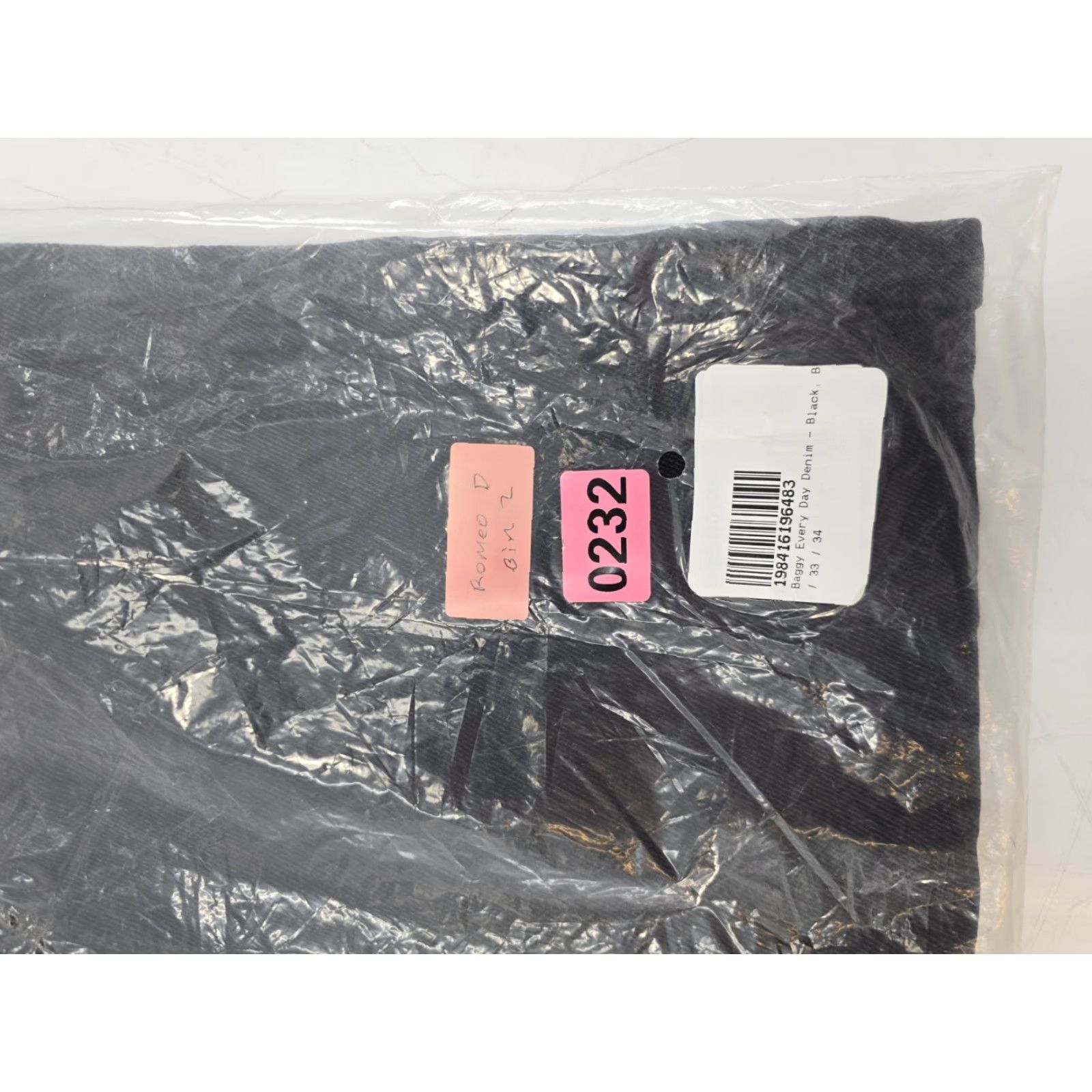 MNML mnml Jeans Baggy Every Day Denim - Black - 33x34 - 33 - Cotton Polyester - 5-Pocket - Regular - Men - NWT Size US 33 - 3 Thumbnail