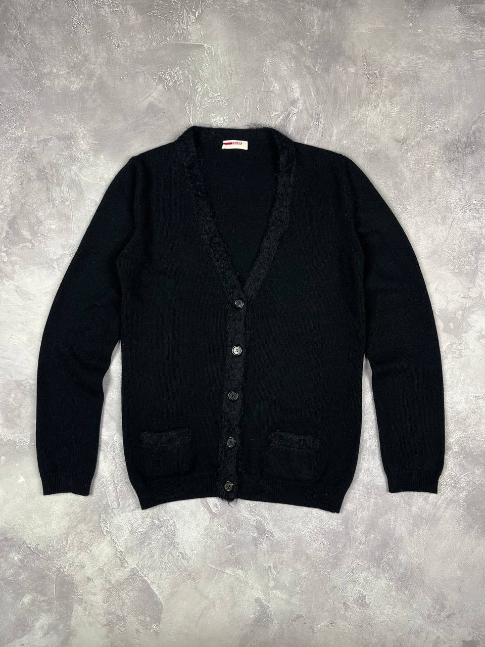 Prada PRADA Black Wool Knit Cardigan Sweater Button Long Sleevee Size US S / EU 44-46 / 1 - 1 Thumbnail