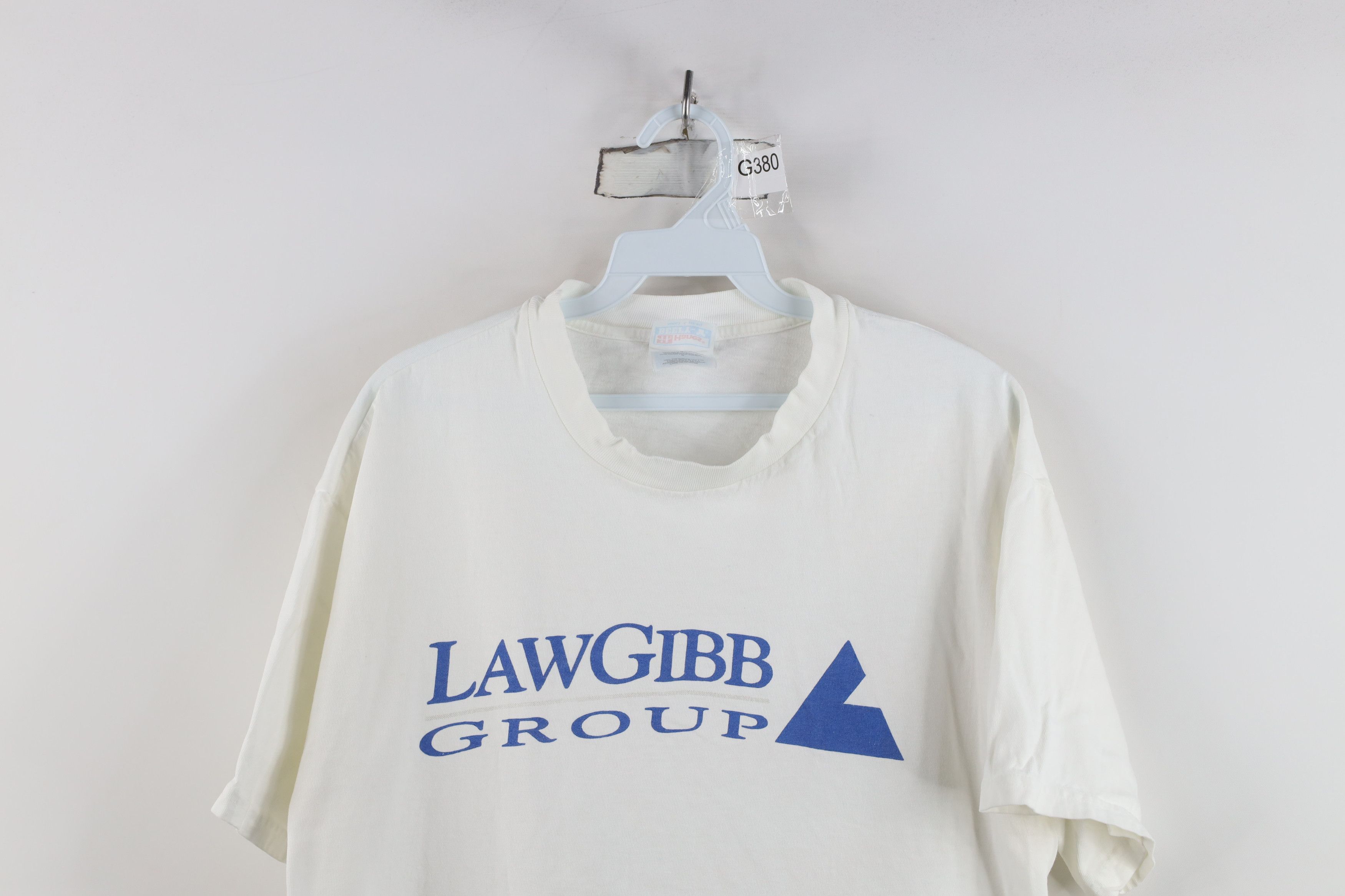 Vintage Vintage 90s Law Gibb Group Short Sleeve T-Shirt White Size US L / EU 52-54 / 3 - 2 Thumbnail