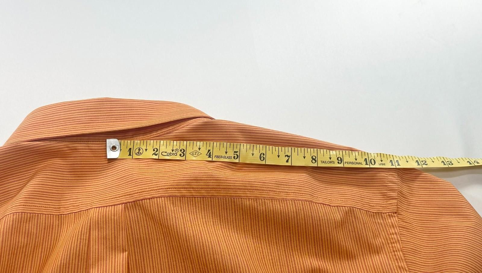 Gap Gap Striped 100% Cotton Classic Fit Button Up Orange 2XL Size US XXL / EU 58 / 5 - 9 Thumbnail