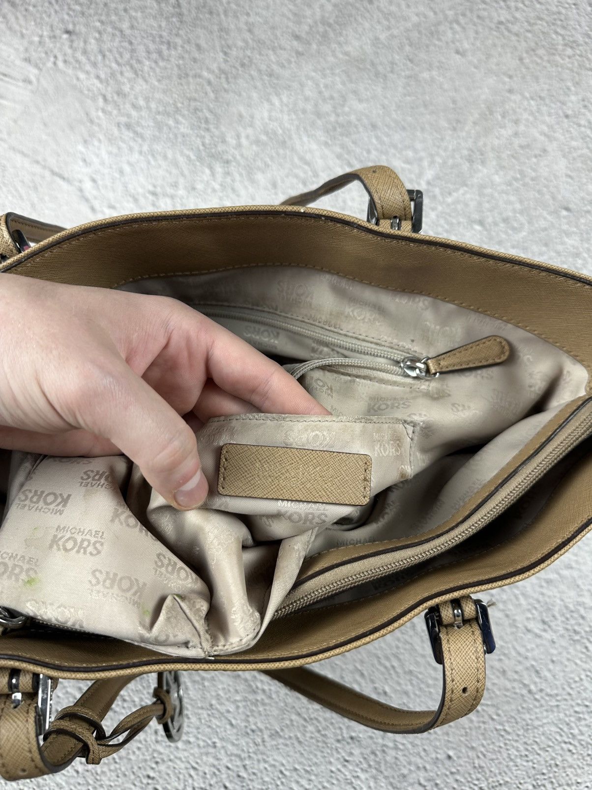 Michael Kors Michael Kors Woman’s Shoulder Bag Tote Beige Old Money Size ONE SIZE - 15 Thumbnail
