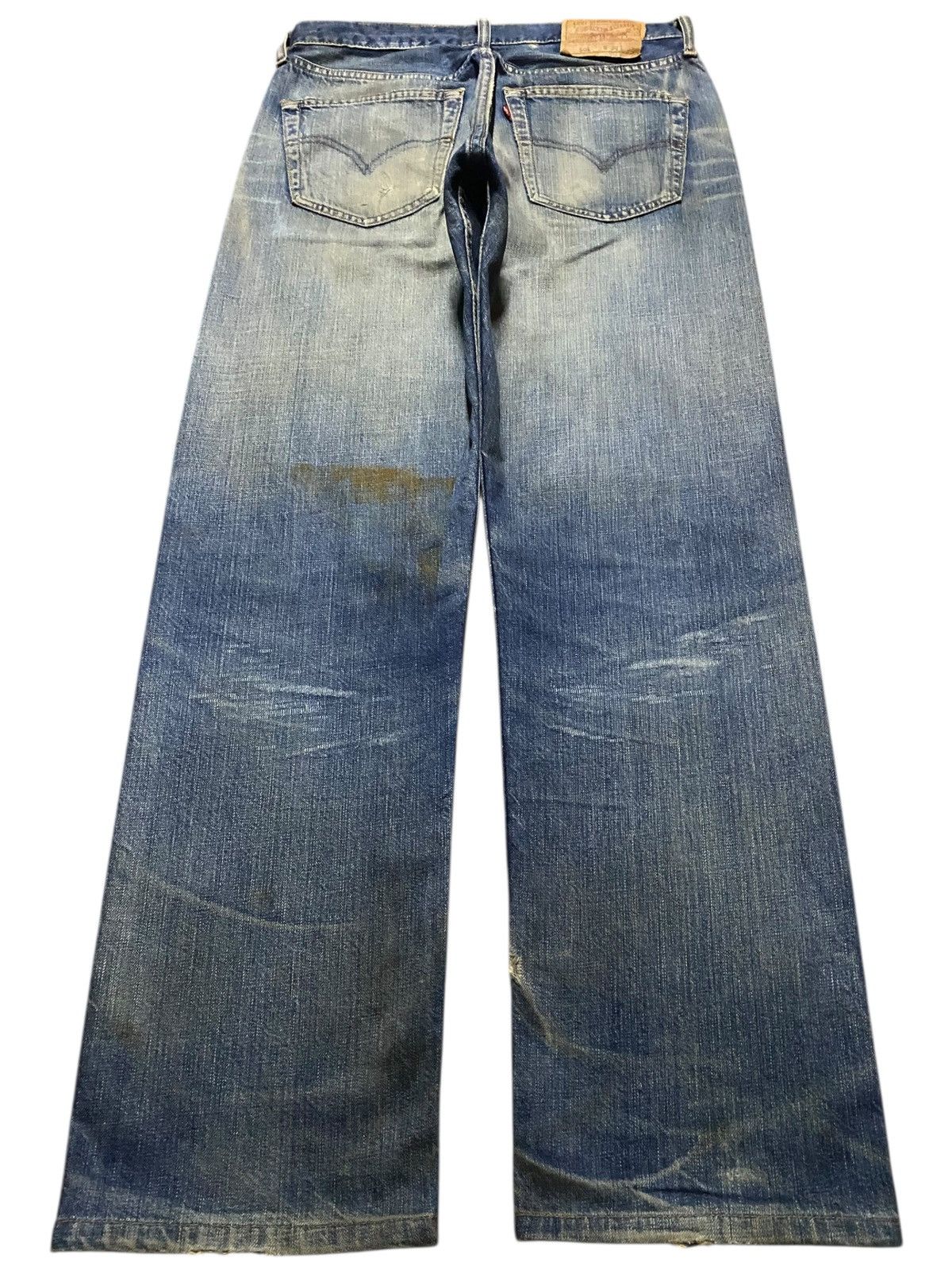 Levi's Vintage Levis 501 Mud Wash Distressed Loose Jeans Size US 30 / EU 46 - 2 Thumbnail