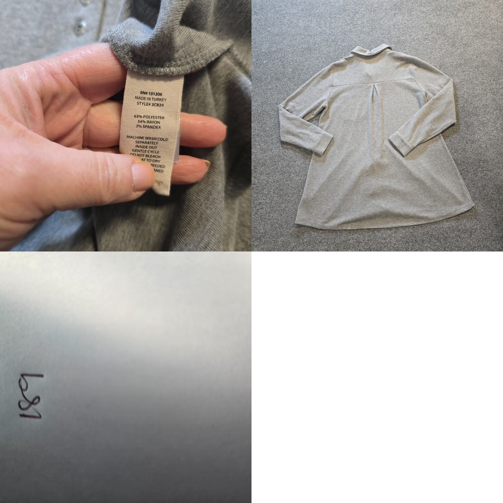 Soft Surroundings Soft Surroundings Top Womens Size Medium Gray Velour Flowy Long Sleeve Casual Blouse Tunic Regular Shirt M Womens Velour Top Gray Casual Velour Blouse Size M / US 6-8 / IT 42-44 - 8 Thumbnail
