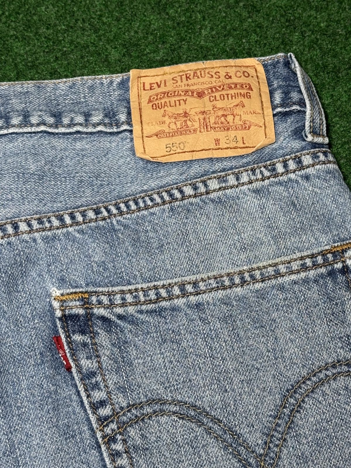 Levi's Y2K Levi’s 550 Relaxed Fit Baggy Jorts Grunge Denim Shorts Size US 34 / EU 50 - 2 Thumbnail