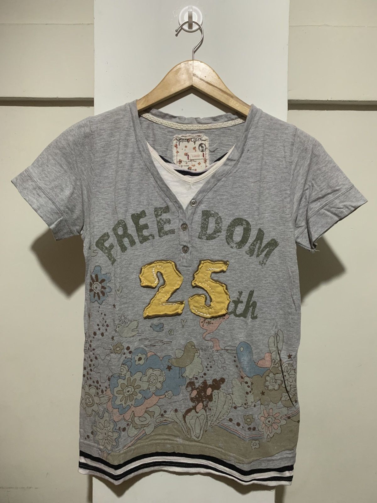 Japanese Brand Japanese Freedom 25th Patch Poem Tee Shirt Size US M / EU 48-50 / 2 - 1 Thumbnail