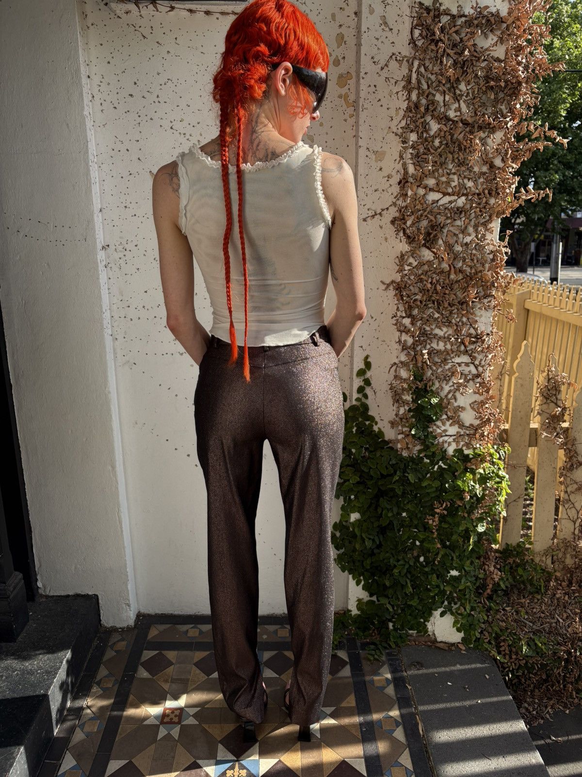 Gucci Gucci Vintage 1997 Metallic Pants Size 28" / US 6 / IT 42 - 3 Thumbnail