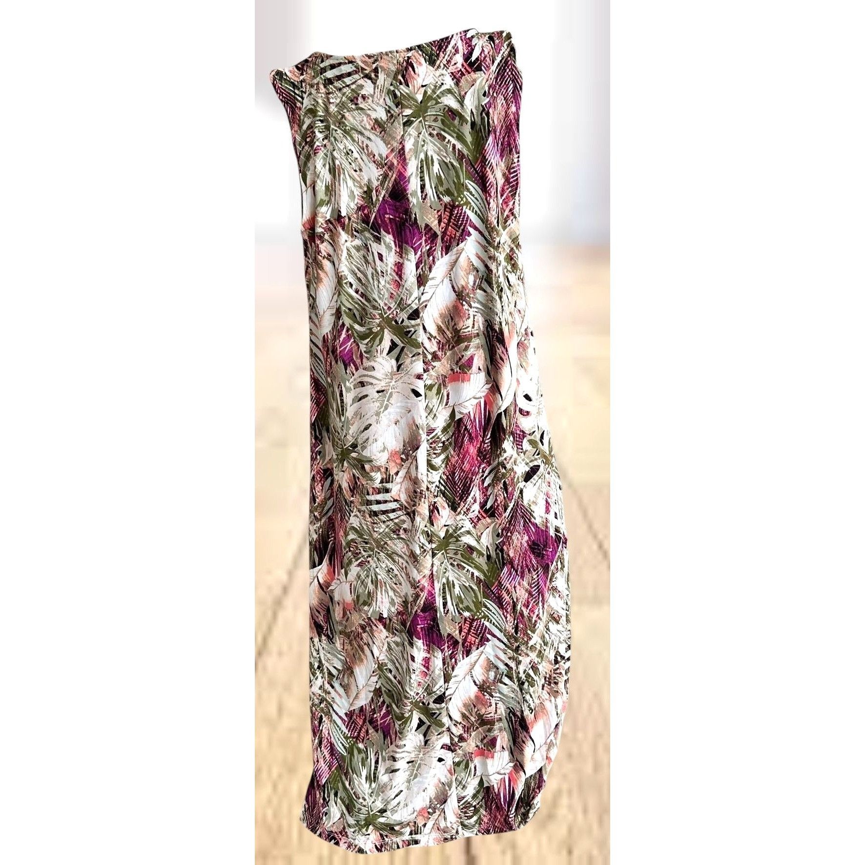 Other Ellen Weaver Maxi Dress Large Sleeveless Flowy Abstract Leav Size L / US 10 / IT 46 - 11 Thumbnail