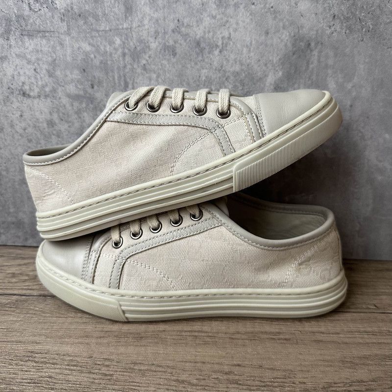 Gucci Gucci GG Canvas White Low-Top Sneakers -2508 Size US 4 / IT 34 - 6 Thumbnail