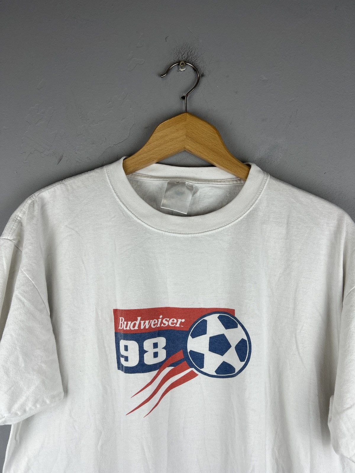 Other Vintage 98s Budweiser Racing Football Tee White XL Size US XL / EU 56 / 4 - 2 Thumbnail