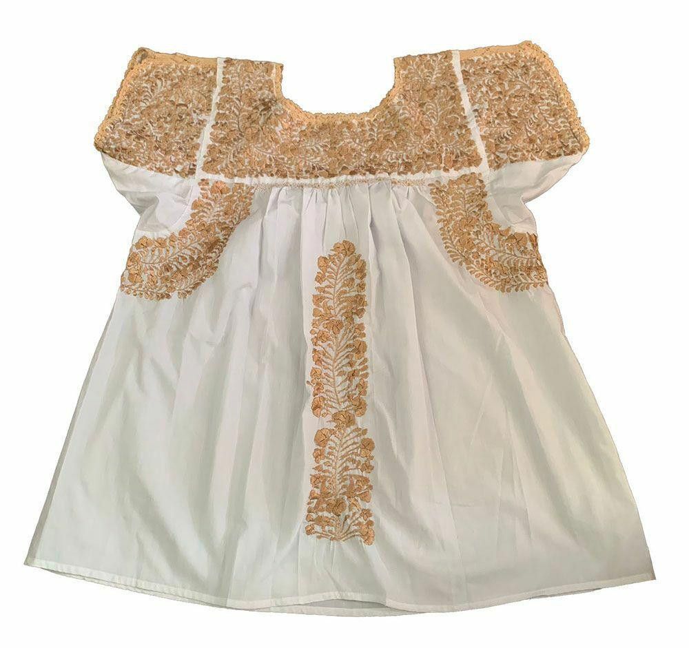 Designer New White With Gold Hand Made Dress M Size M / US 6-8 / IT 42-44 - 2 Thumbnail
