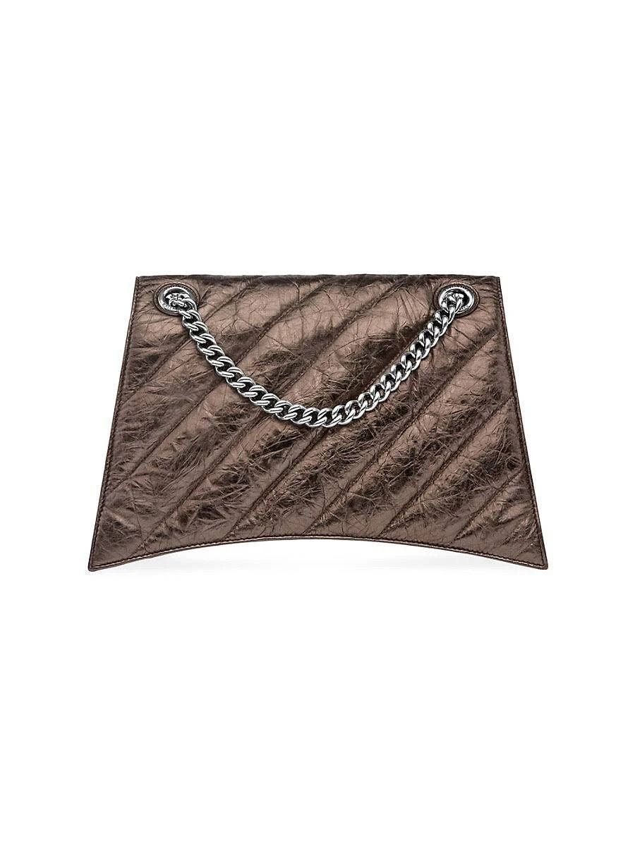 Balenciaga o1mt1gz0824 Size: OS / Crush Medium Chain Bag Metallized Size ONE SIZE - 6 Thumbnail