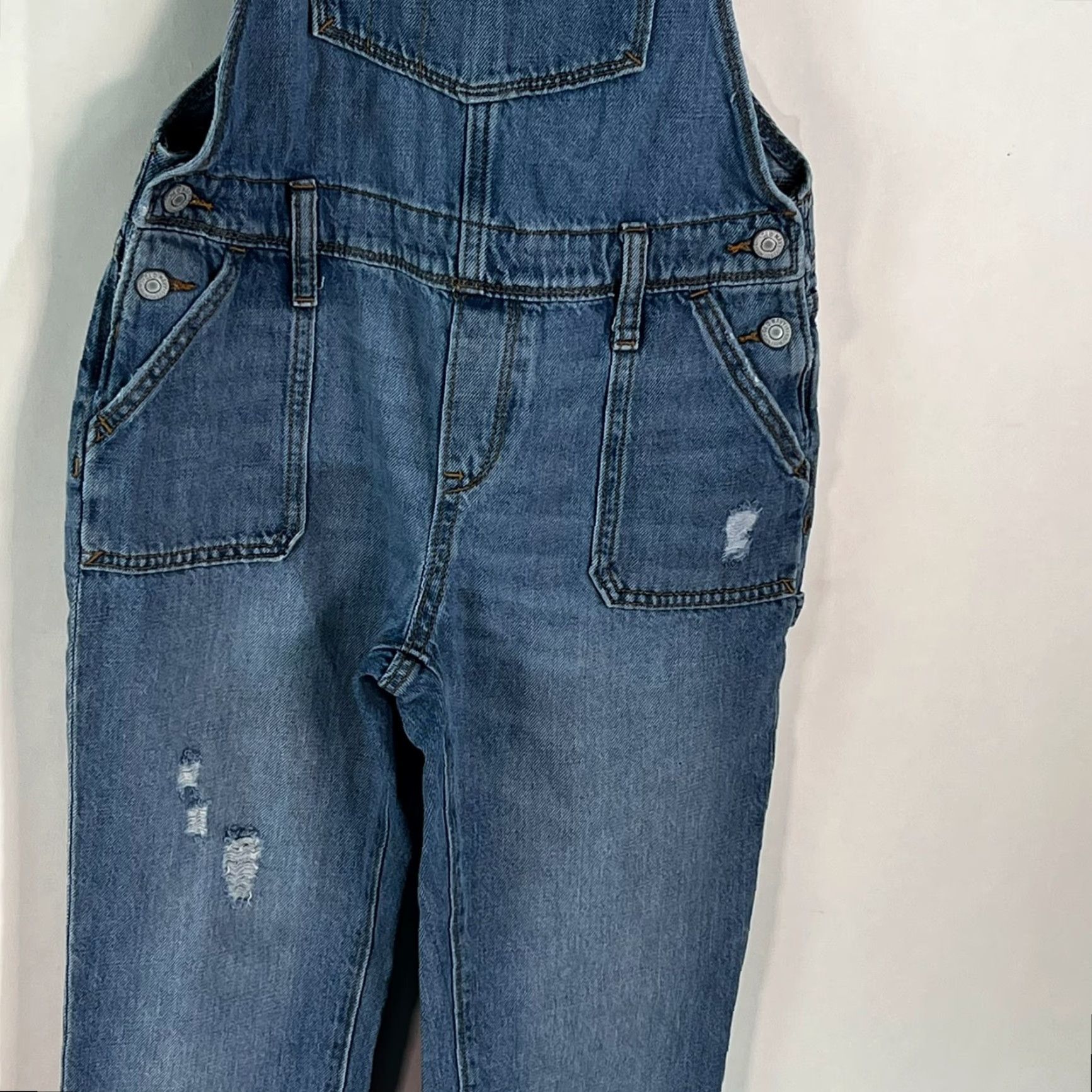 Old Navy Old Navy Jeans Womens Carpenter Bibs Size 14 Blue Denim Regular Fit Size 36" / US 14 / IT 50 - 3 Thumbnail
