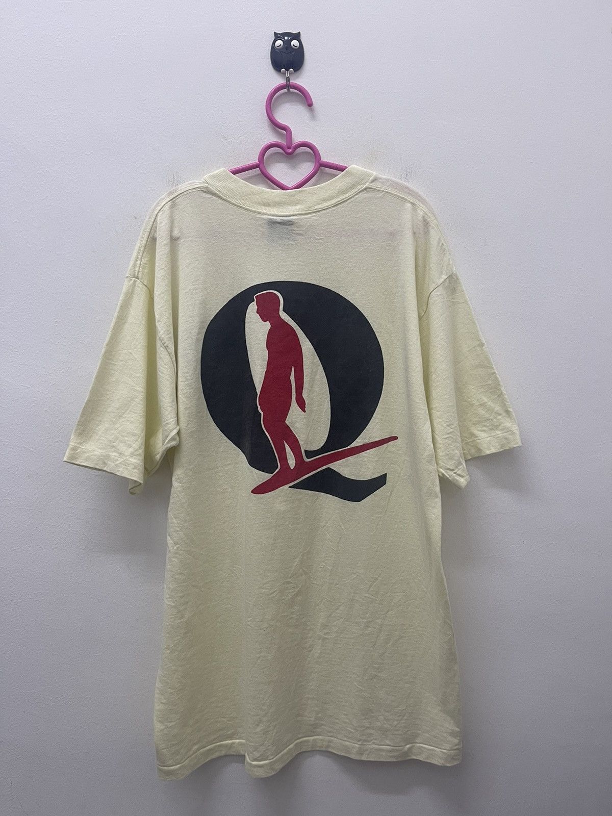 image of Vintage Q Ski Made In Usa Tee in Yellow, Men's (Size Medium)