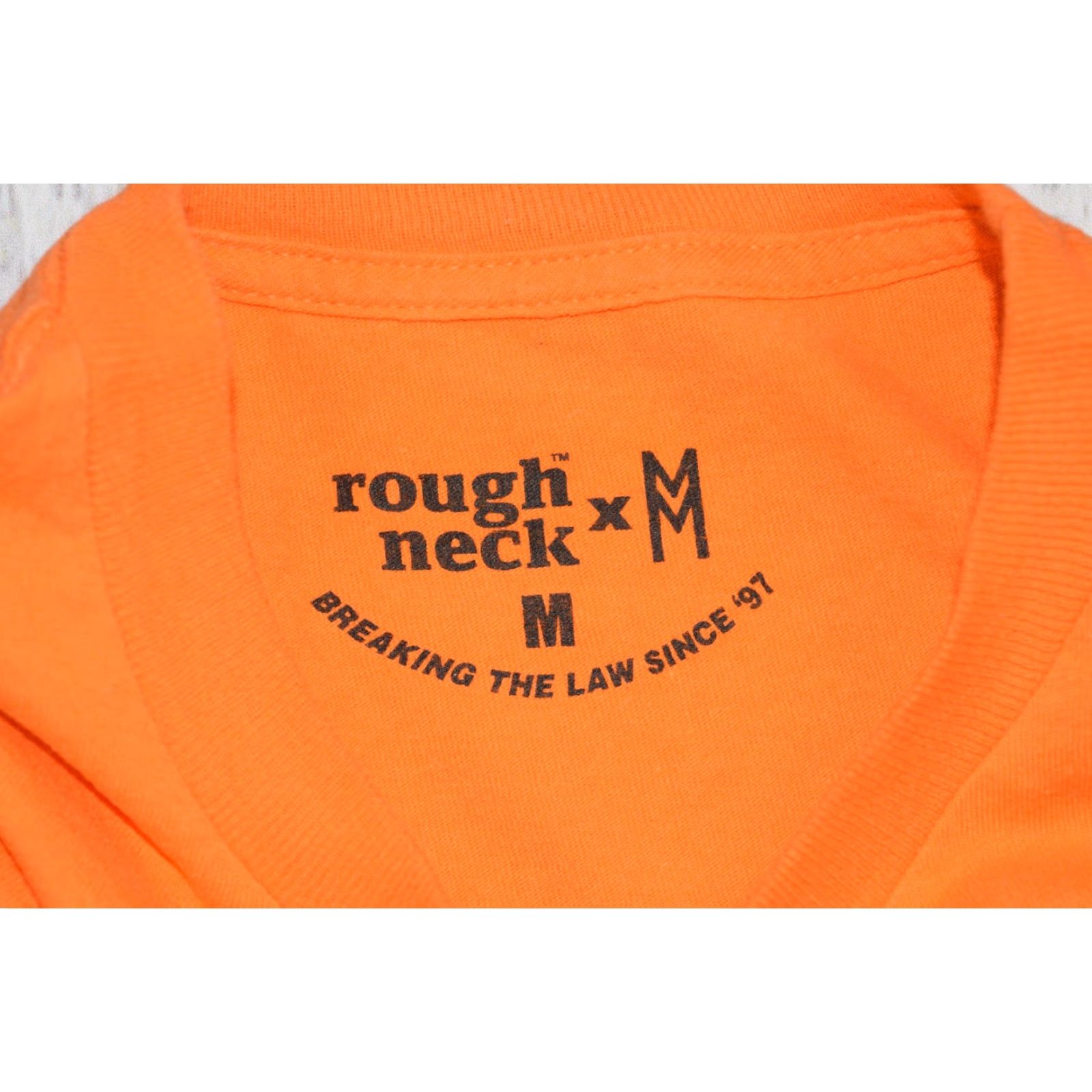 Vintage VINTAGE Roughneck Hardware x Mueller Studios Skate Shirt Mens M Orange 2000s 90s Collaboration Logo Graphic Shirt Streetwear Size US M / EU 48-50 / 2 - 6 Thumbnail