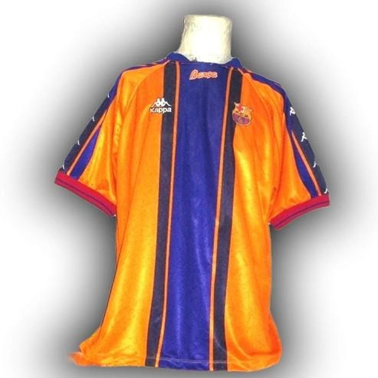 Kappa Fc Barcelona Spain 1997 1998 Away Shirt Jersey fcb barca Size US XL / EU 56 / 4 - 1 Thumbnail