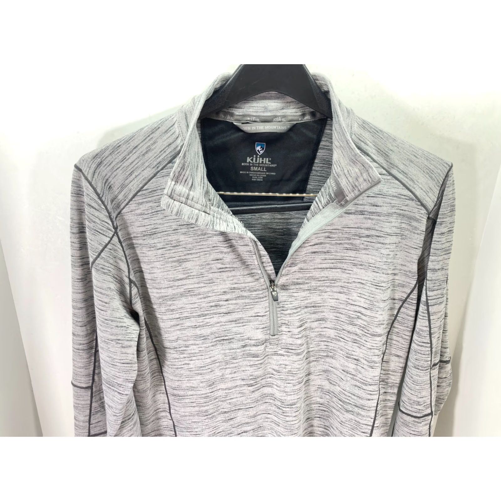 Logo 7 Kuhl Alloy Pullover Sweater Mens S Heather Gray 1/4 Zip Knit Long Sleeve Mock Neck Logo Outdoors Sports Winter Fall Spring Size US S / EU 44-46 / 1 - 2 Thumbnail