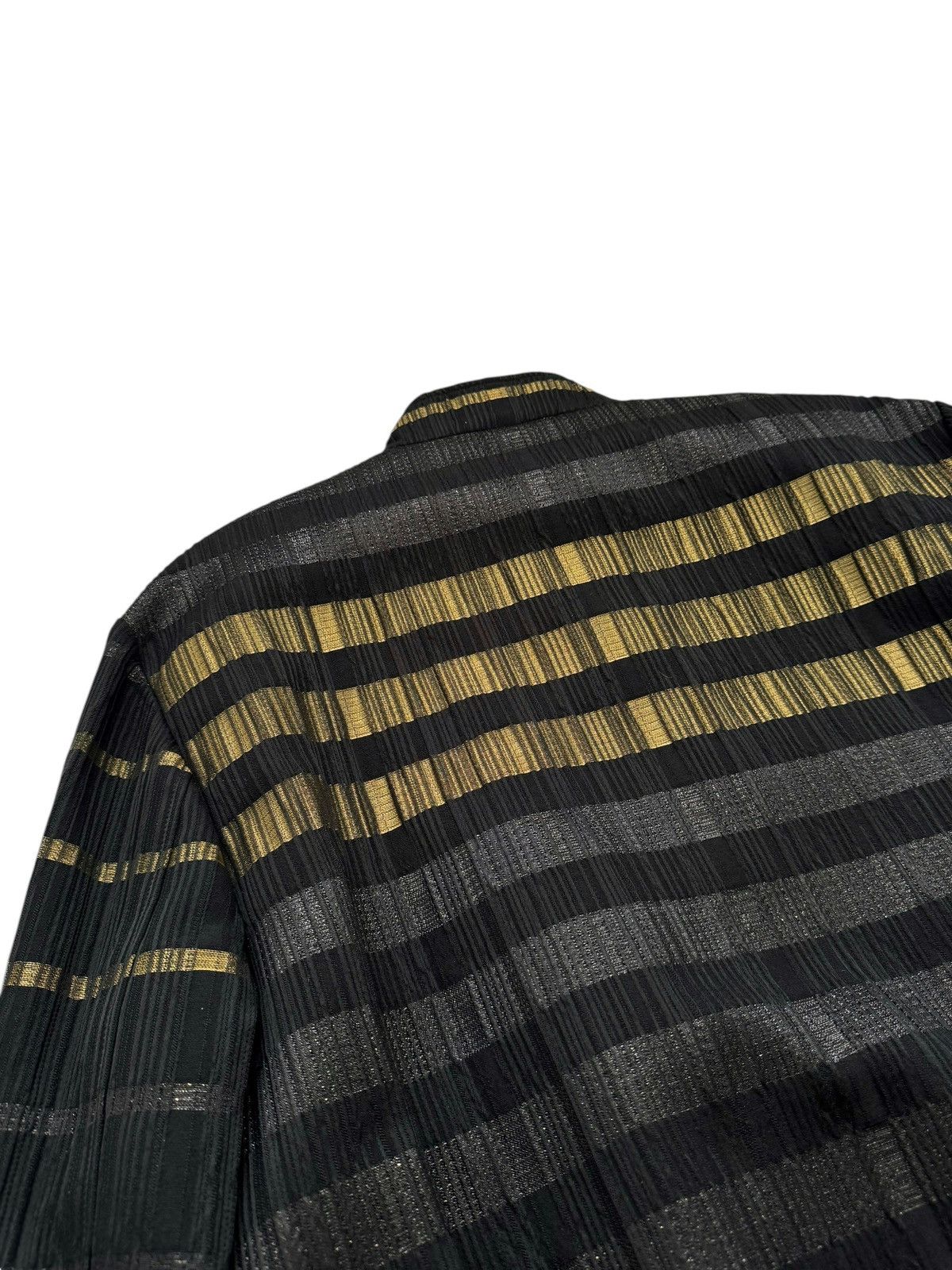 Saint Laurent Paris 2019 Gold Metallic Strips Gabardine Jacket Size US M / EU 48-50 / 2 - 5 Thumbnail