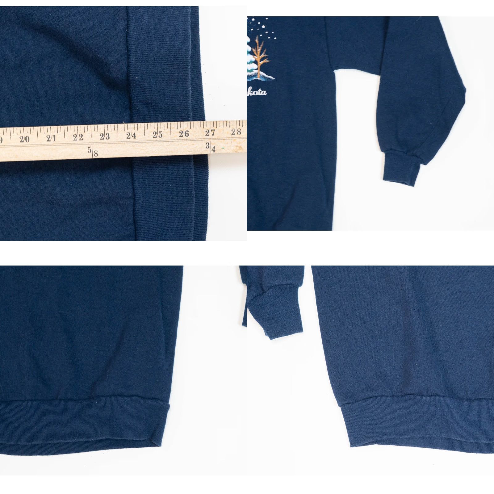Jerzees VINTAGE Jerzees North Dakota Sweatshirt Men L Crewneck Blue 90s Christmas Outdoor Logo USA VTG Santa Size US L / EU 52-54 / 3 - 8 Thumbnail