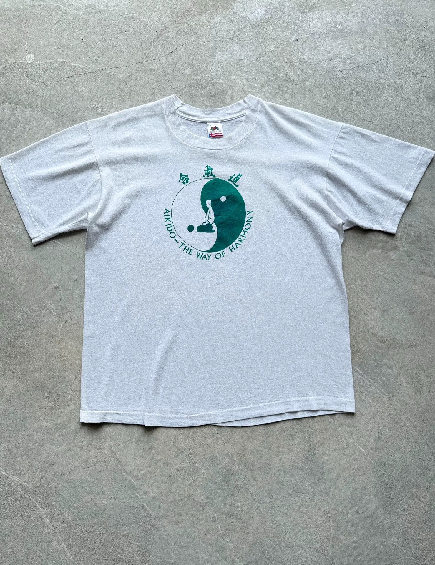 Vintage Vintage 90s Aikido Short Sleeve Tee Size US L / EU 52-54 / 3 - 1 Thumbnail