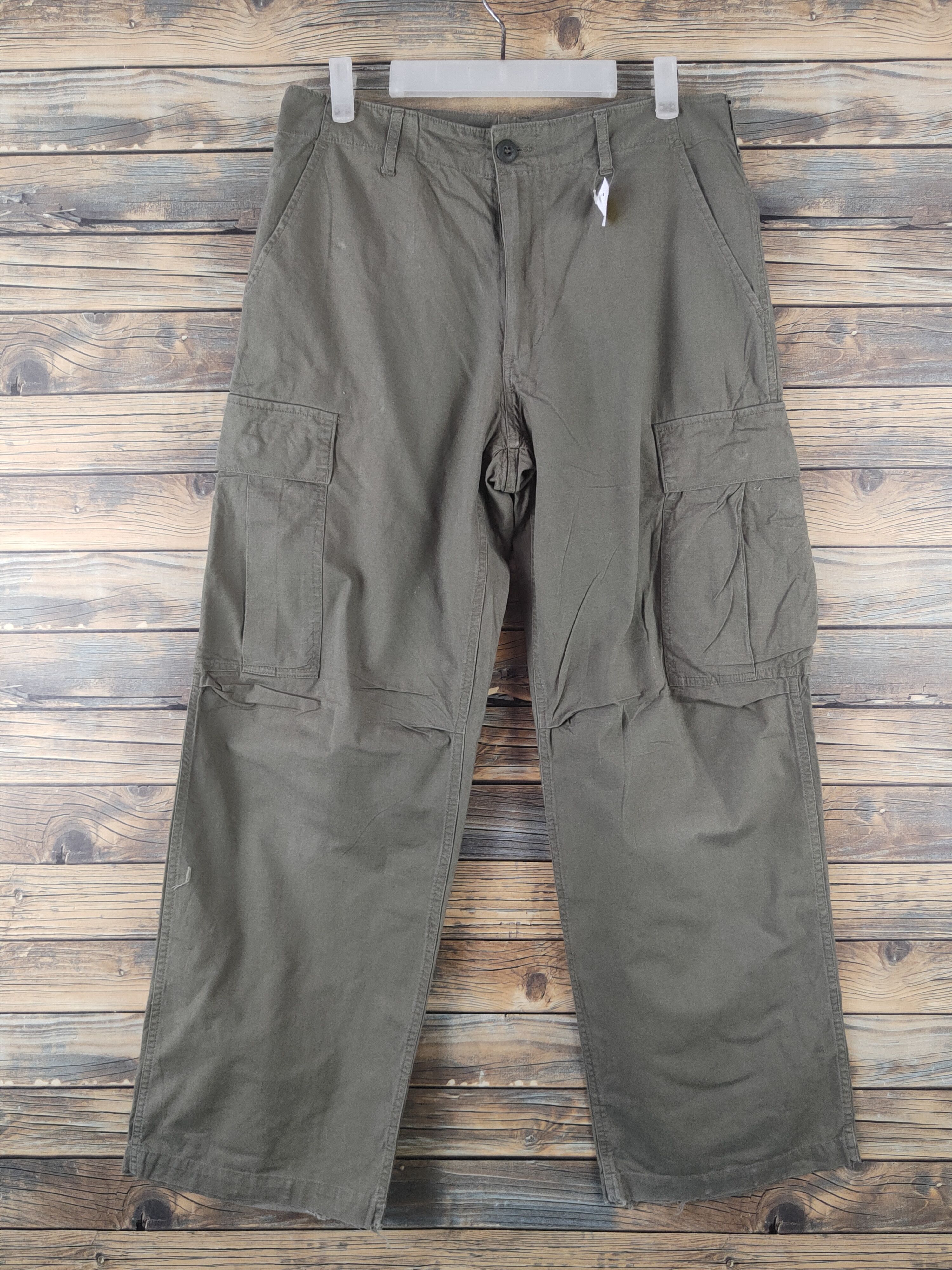 Japanese Brand DL Japanese Brand Army Green Multipocket Cargo Pants #1926 Size US 29 - 1 Thumbnail