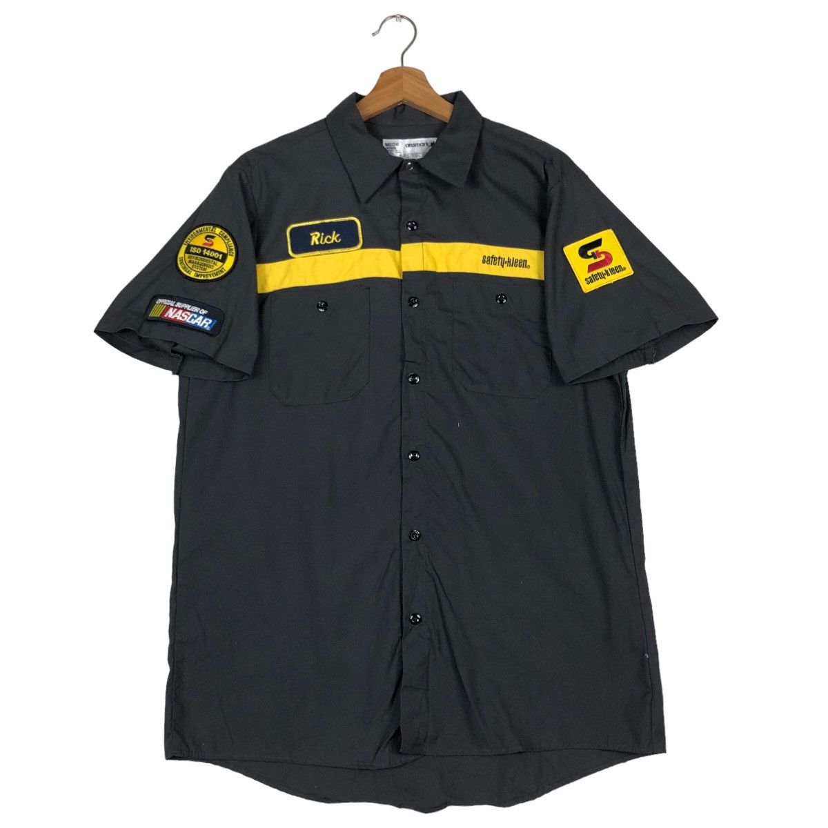 Japanese Brand 🔥Vintage Work Shirt Jacket Racing Nascar Big Logo Size US M / EU 48-50 / 2 - 1 Thumbnail
